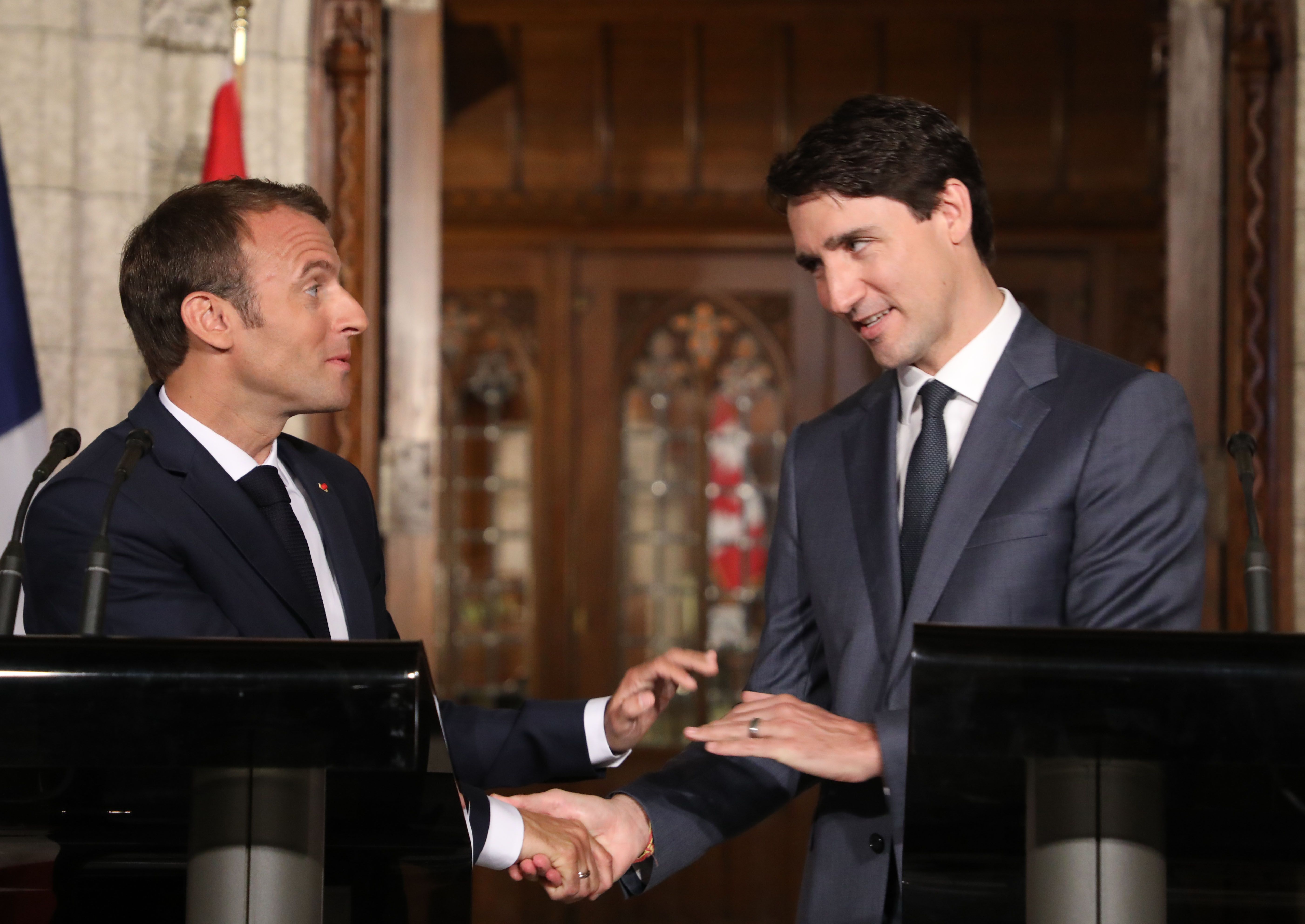 Justin Trudeau And Emmanuel Macron Take On Trump S Foreign Policy