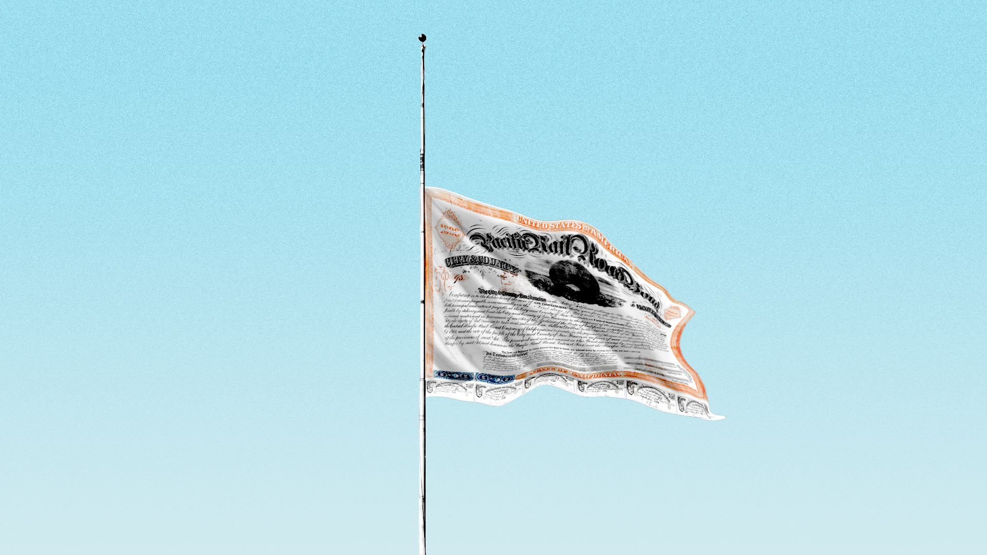 Bond paper as a flag