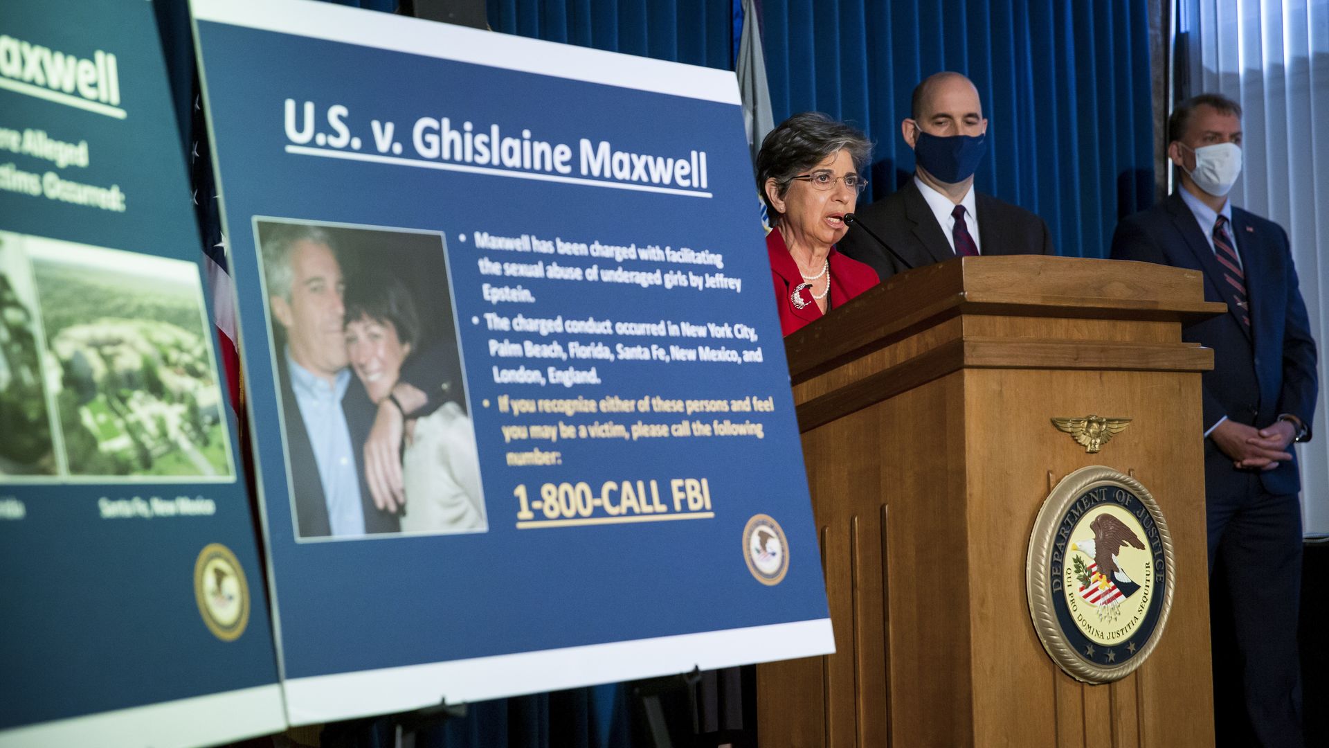 Audrey Strauss, acting U.S. attorney for the Southern District of New York, speaks at a press conference announcing the arrest of Ghislaine Maxwell in July 2020.