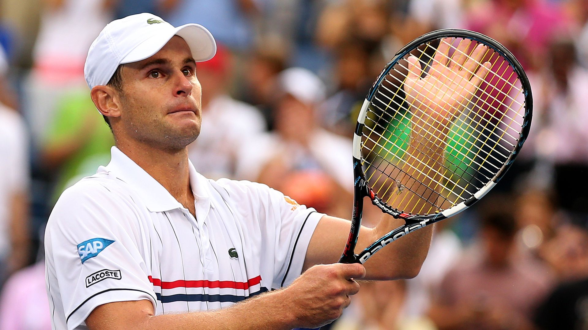Andy Roddick with tennis racket