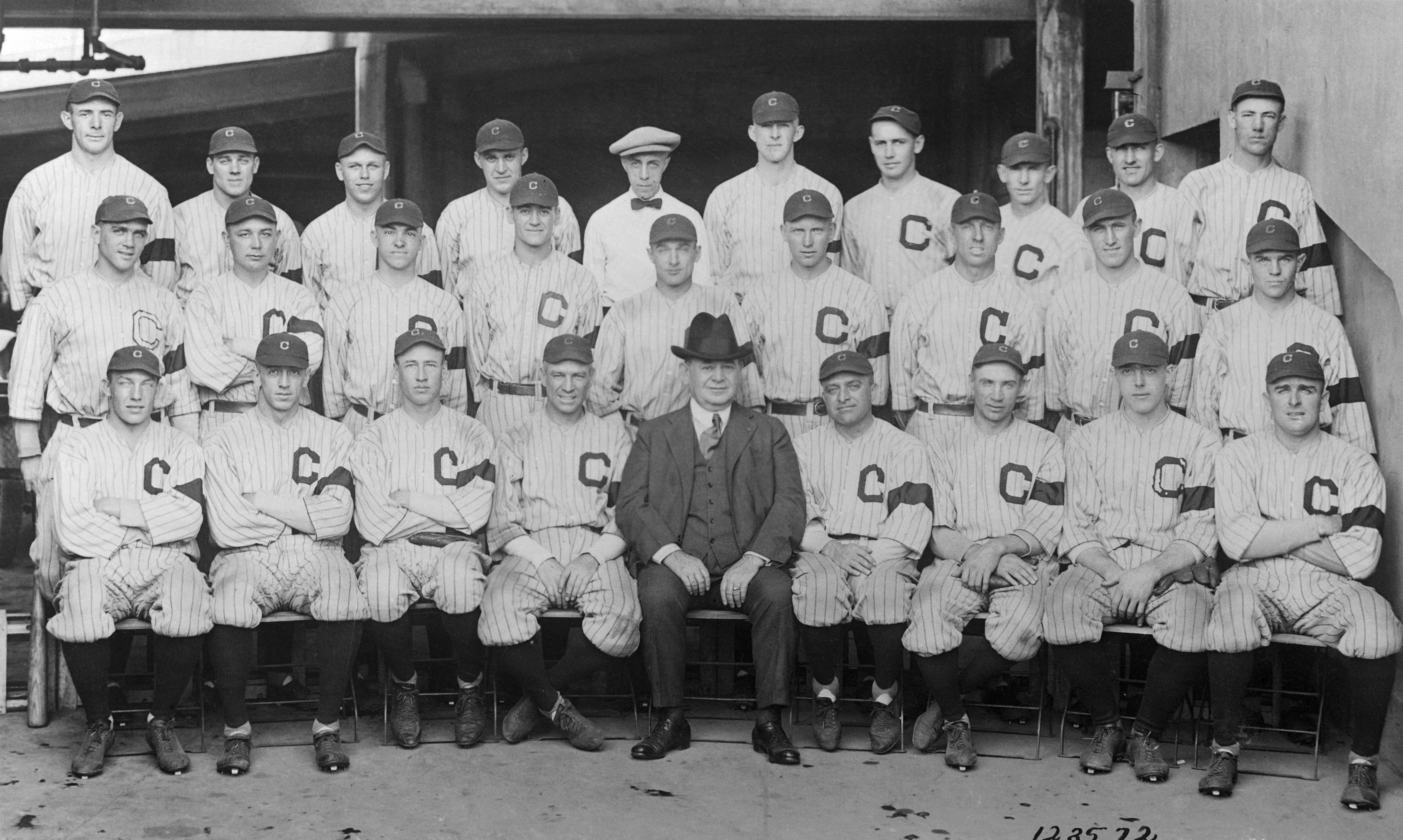 1920 Cleveland Indians team photo.