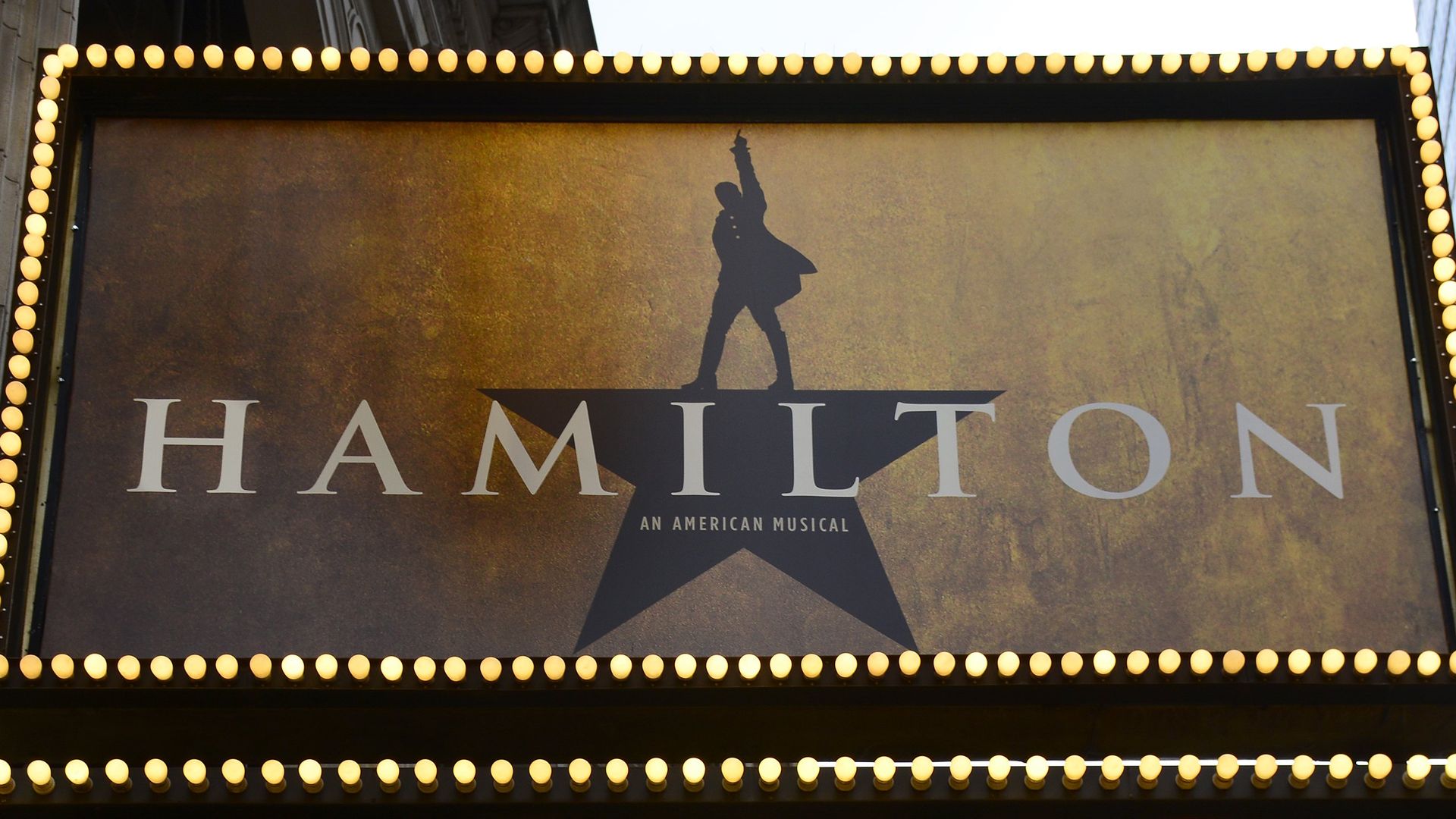 The Hamilton marquee sign