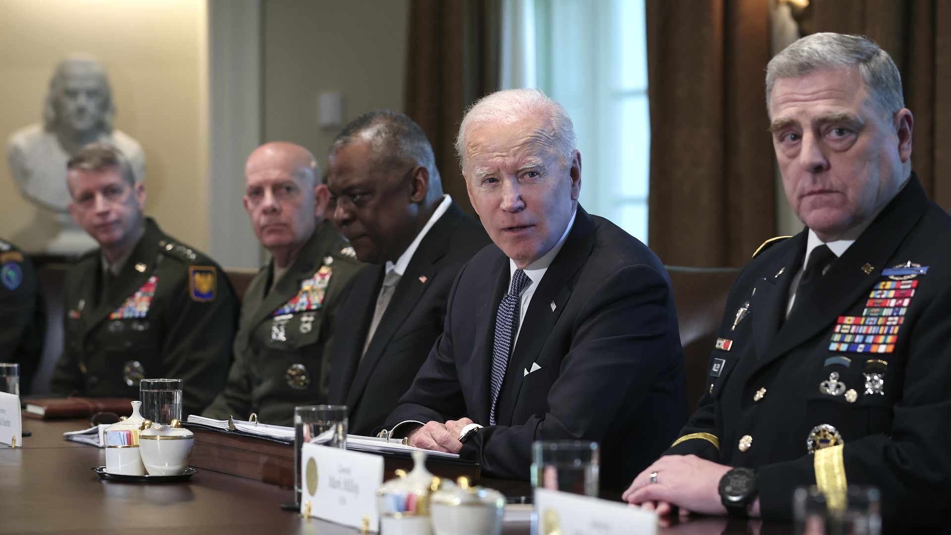 Biden and top military officials