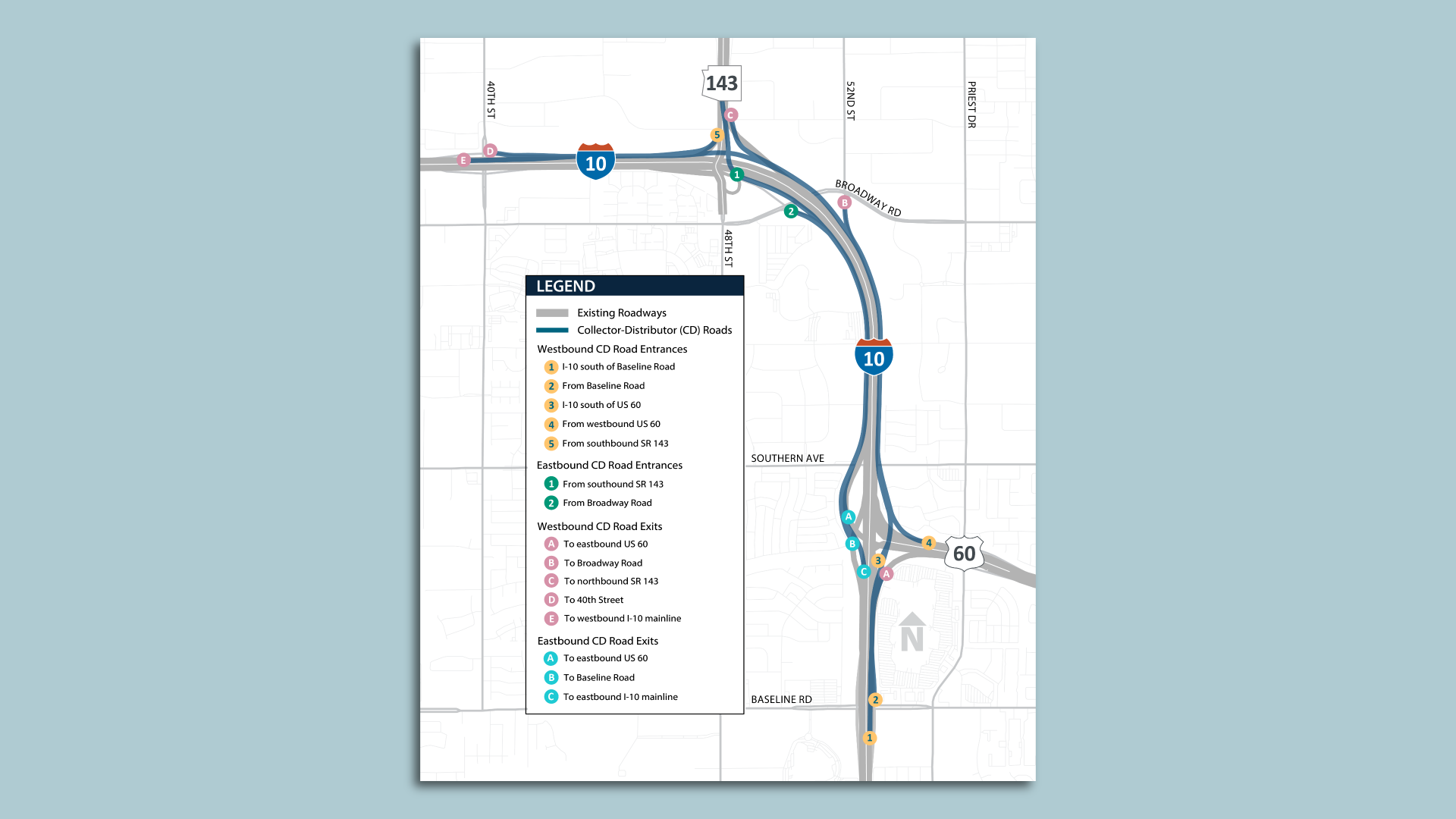 A map showing the changes to the Broadway curve.