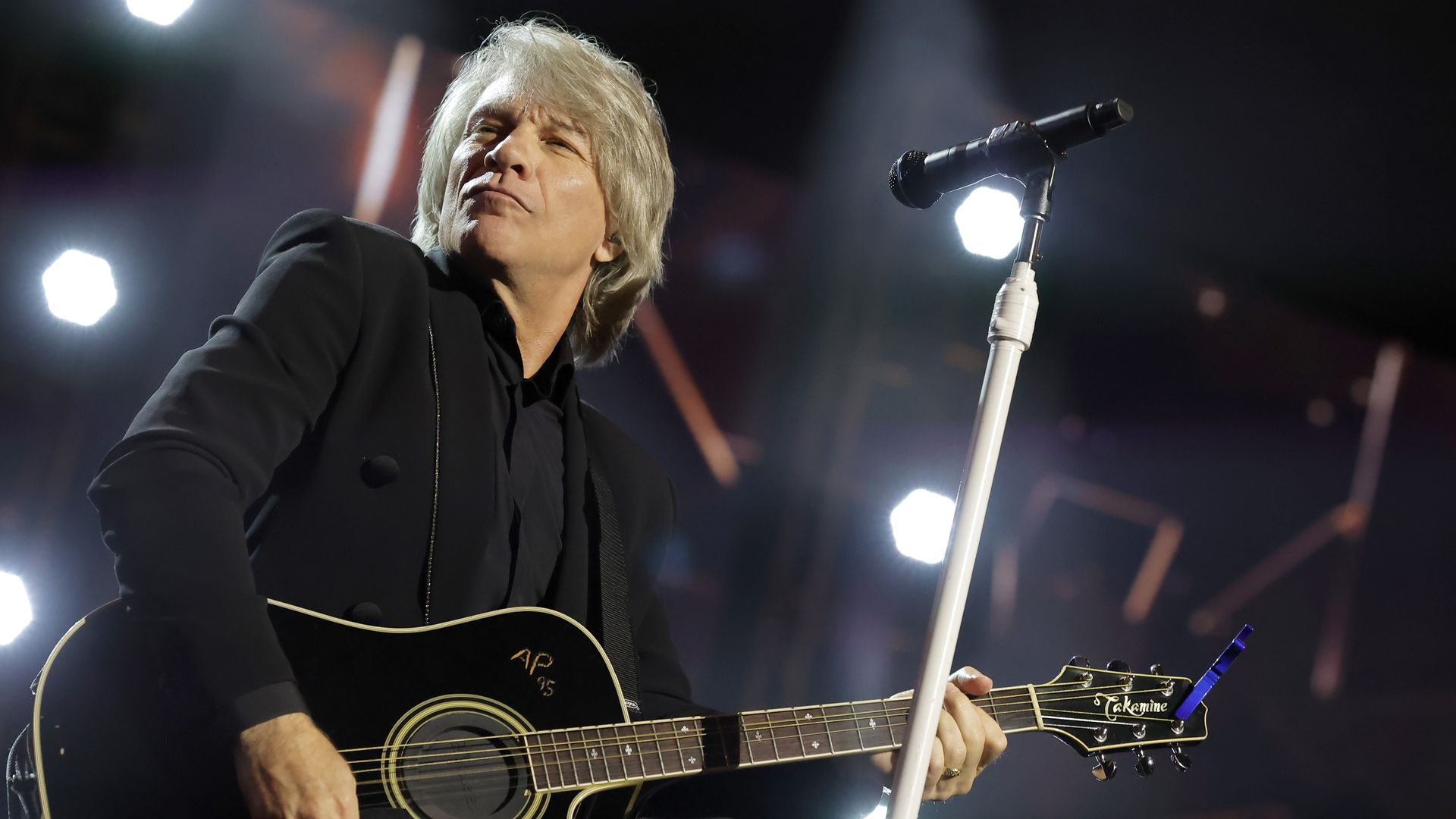 bon jovi on the guitar