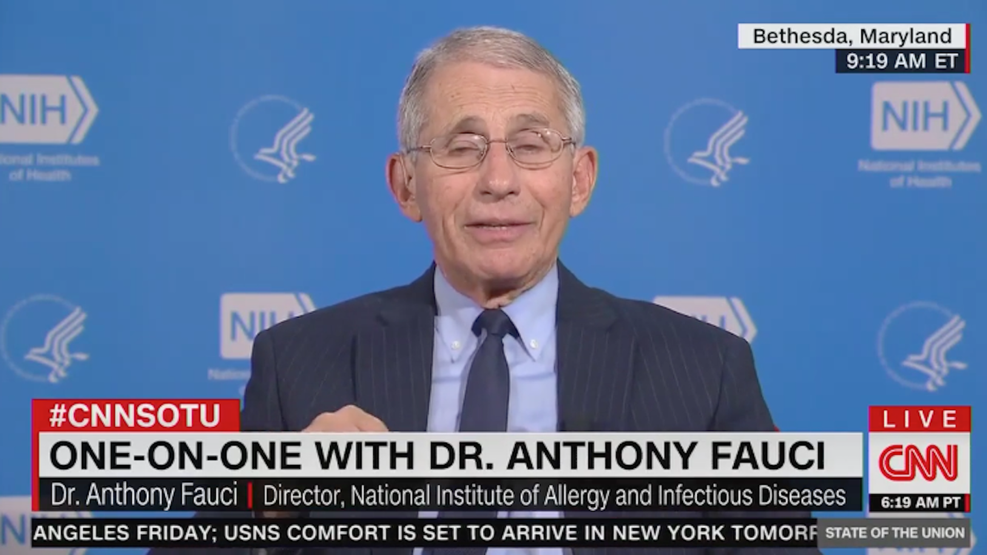 Fauci on State of the Union, CNN