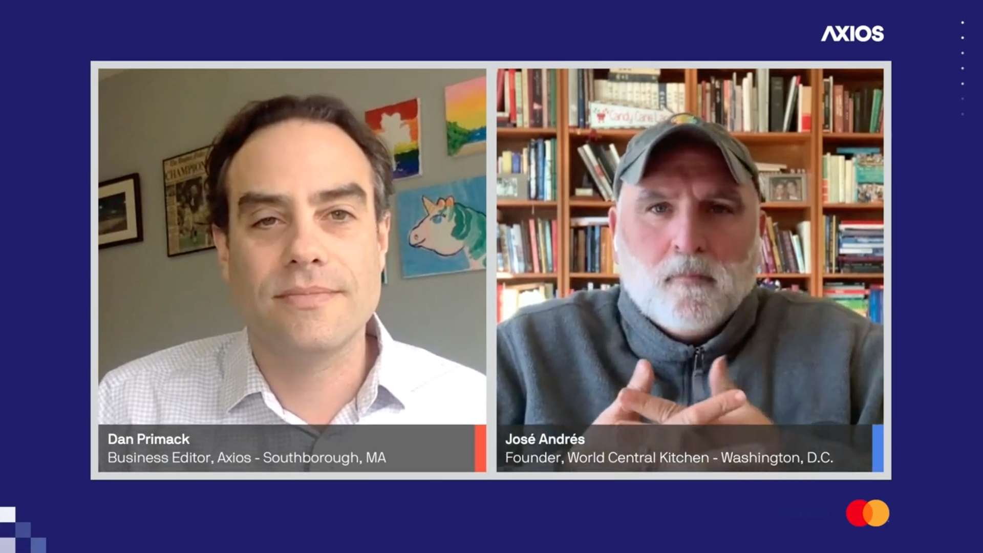 Screenshot of axios virtual event