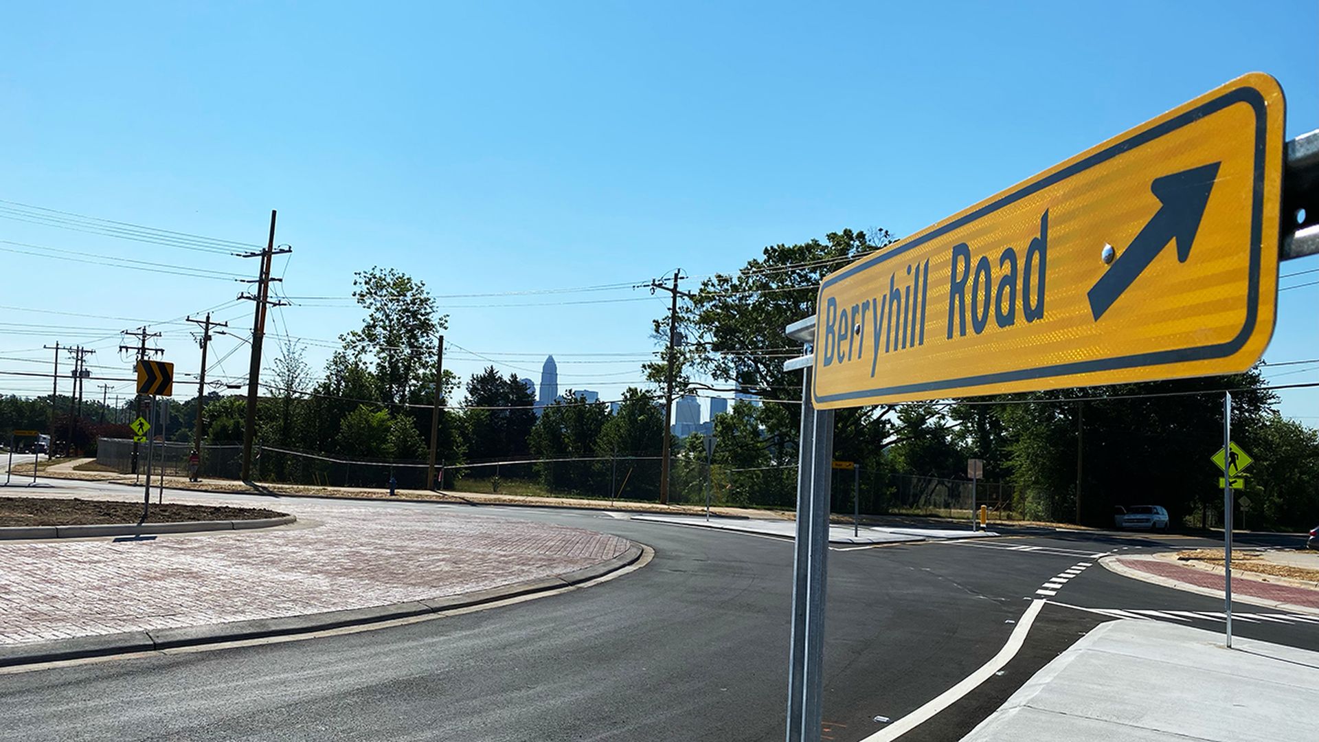 roundabout at intersection of Tuckaseegee, Berryhill and Thrift Roads