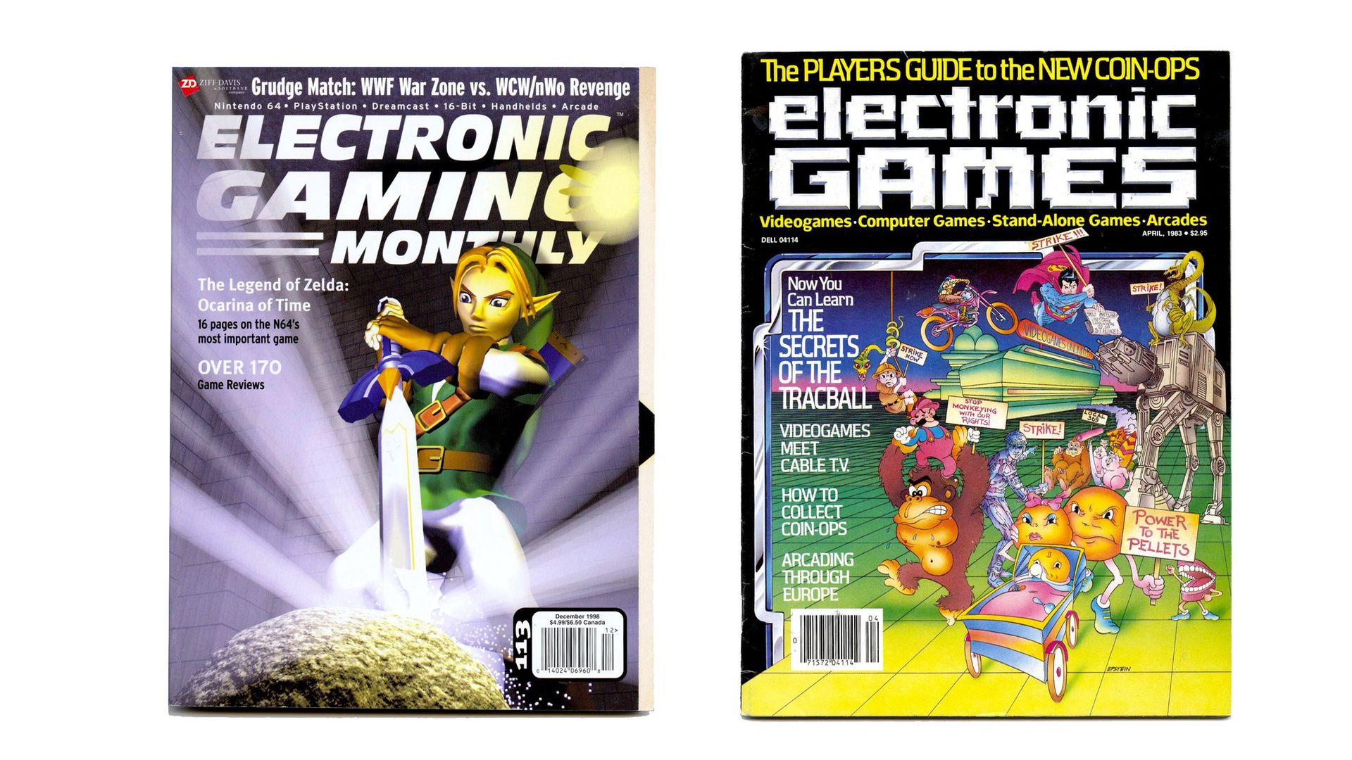 Photo of vintage video game magazines