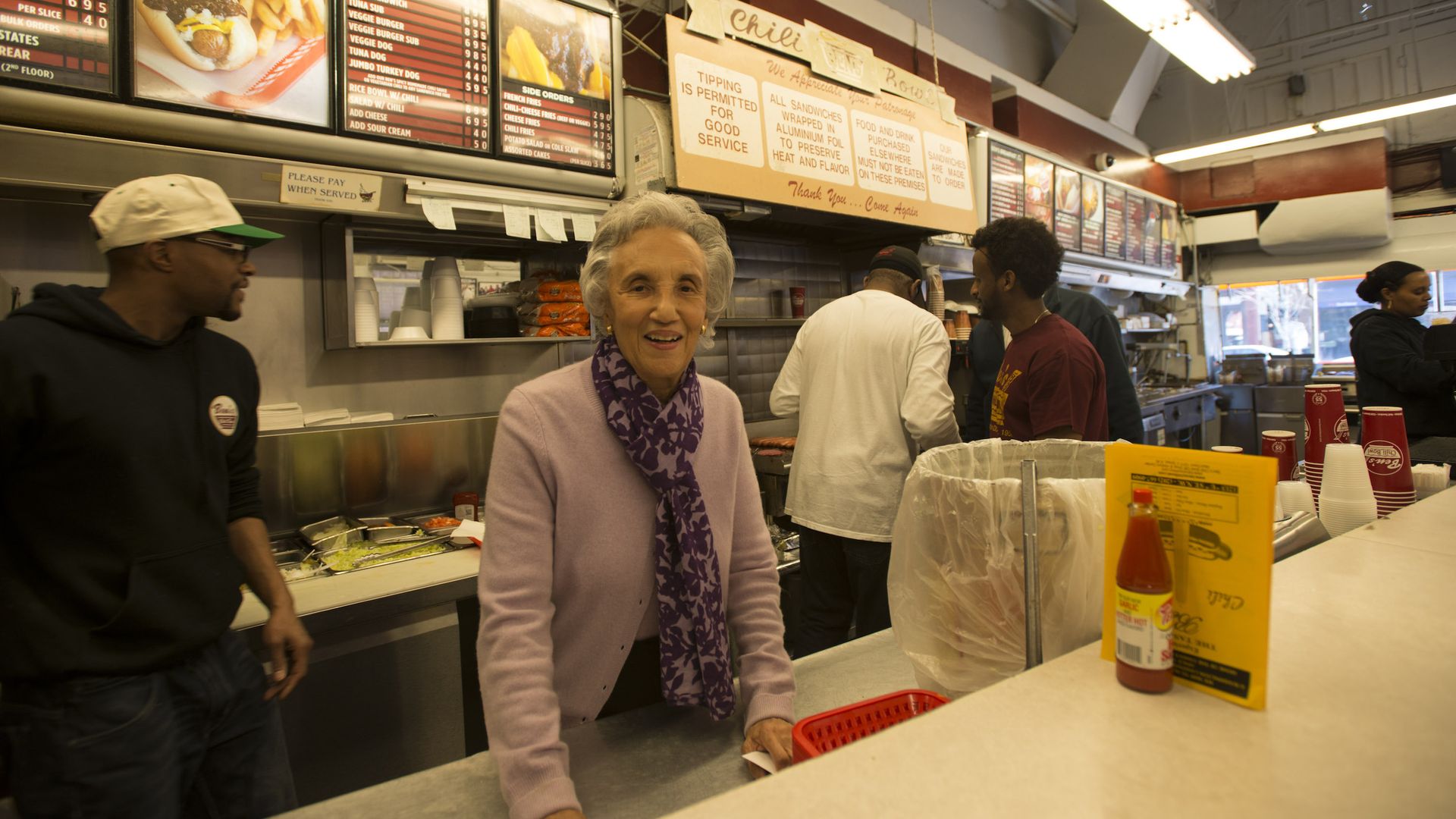 Virginia Ali at Ben's Chili Bowl in DC