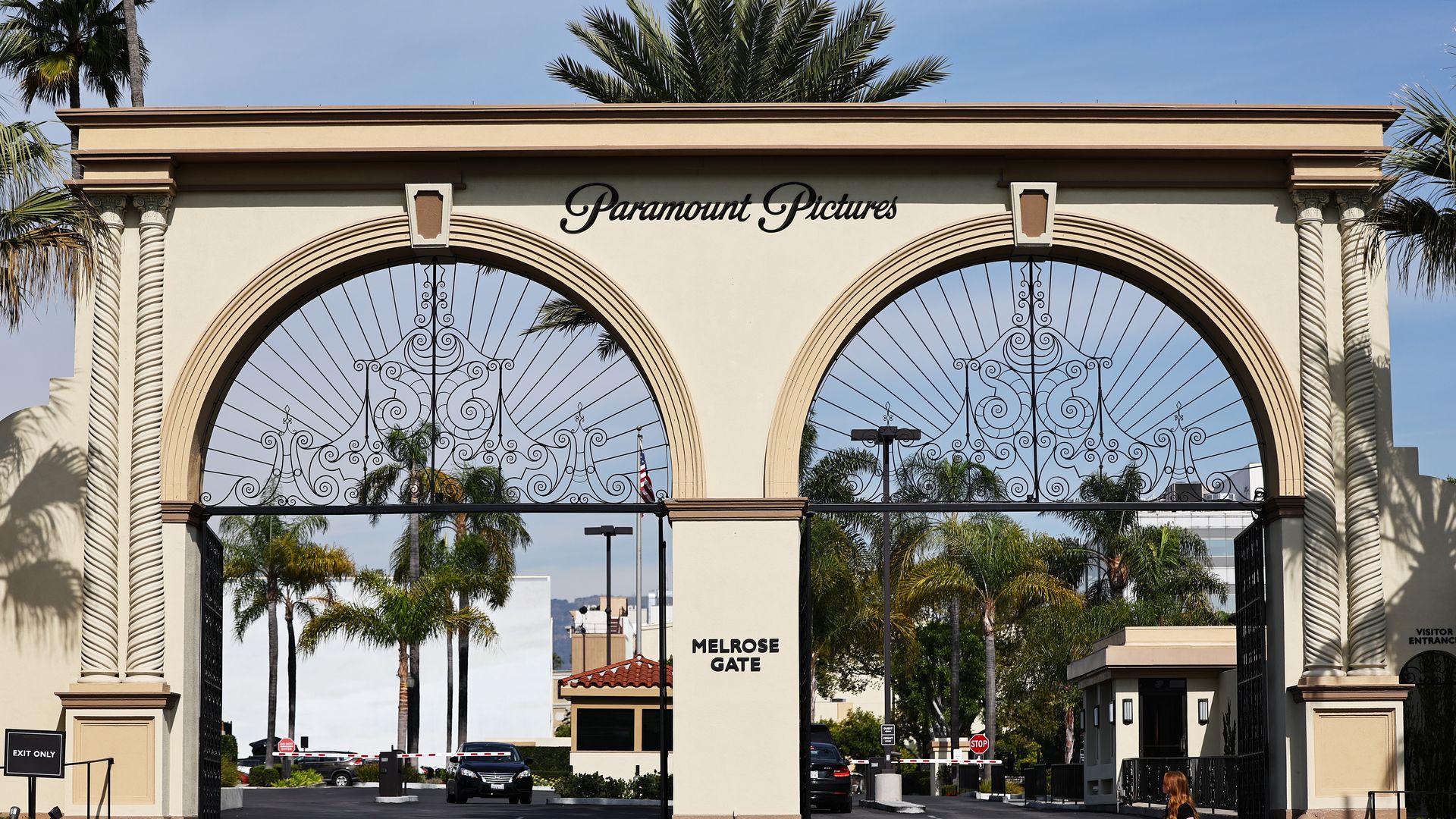 The Paramount Pictures logo is displayed in front of Paramount Studios 