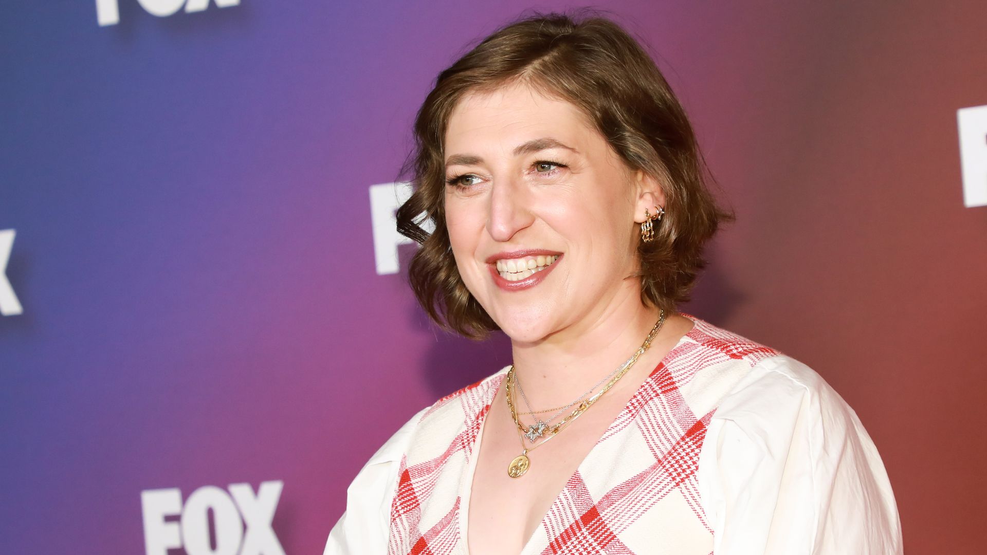 Mayim Bialik attends the 2022 Fox Upfront on May 16, 2022.