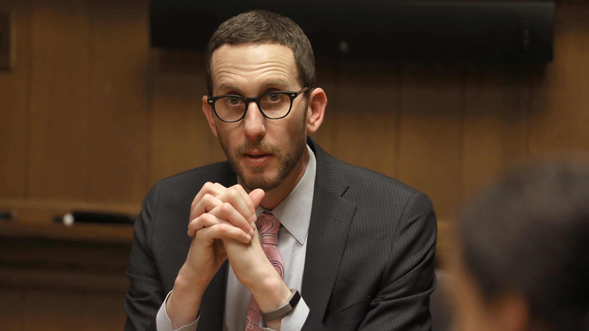 Senator Scott Wiener comes in to talk to the editorial board at the Chronicle on Friday, Jan. 10, 2020, in San Francisco, Calif. (Photo By Liz Hafalia/The San Francisco Chronicle via Getty Images)