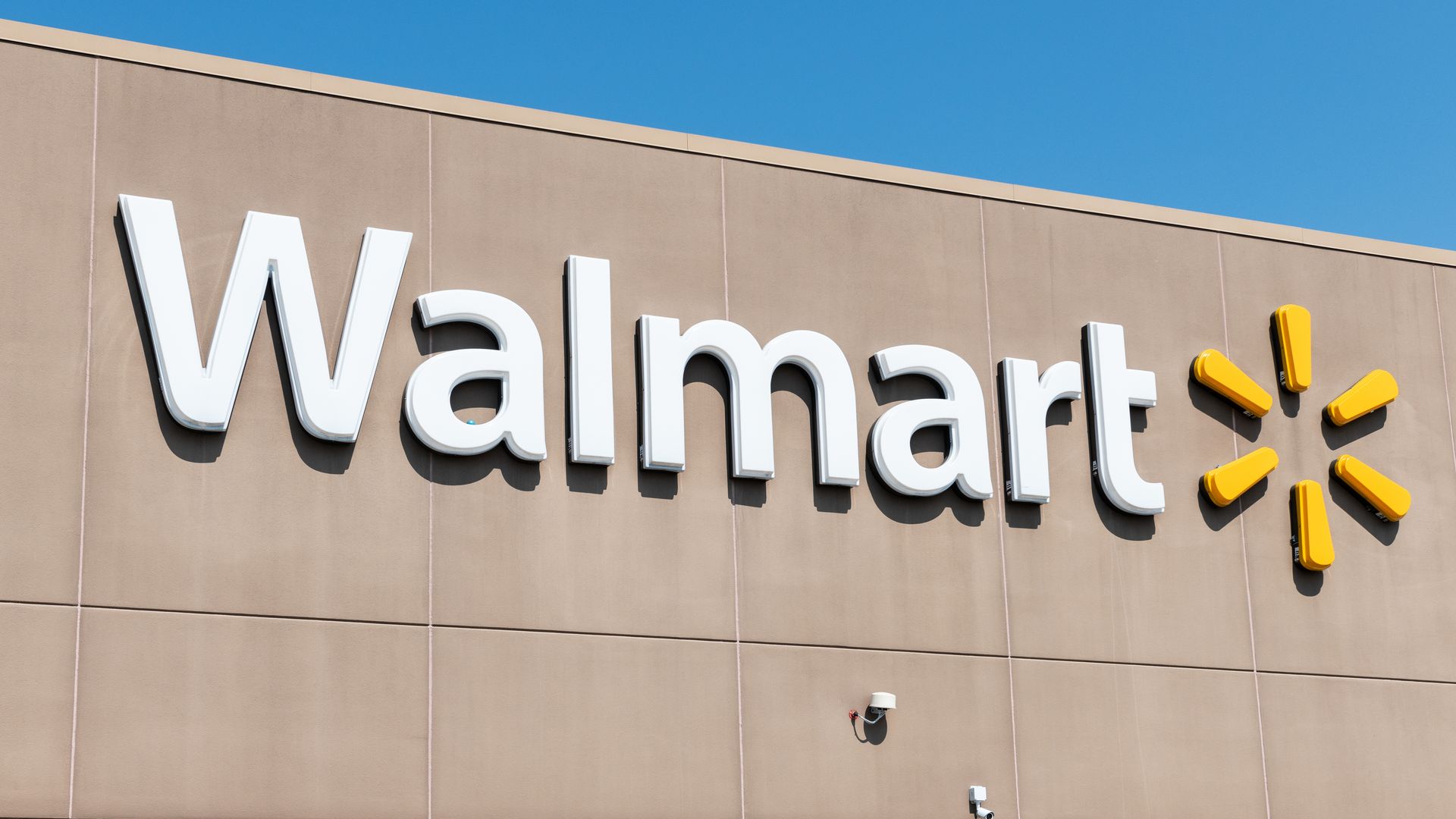 Walmart logo on store