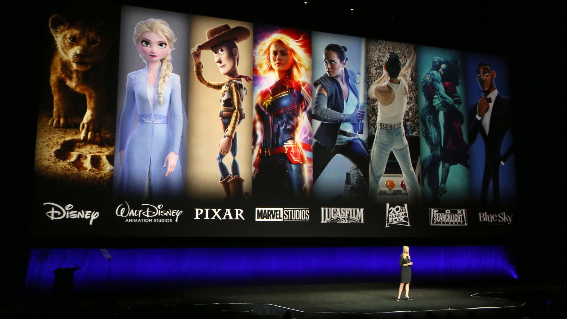 President of Walt Disney Distribution Franchise Management, Business & Audience Insights Cathleen Taff speaks during Walt Disney Studios Motion Pictures special presentation.