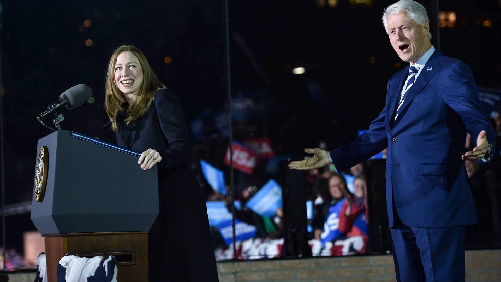 Bill and Chelsea Clinton