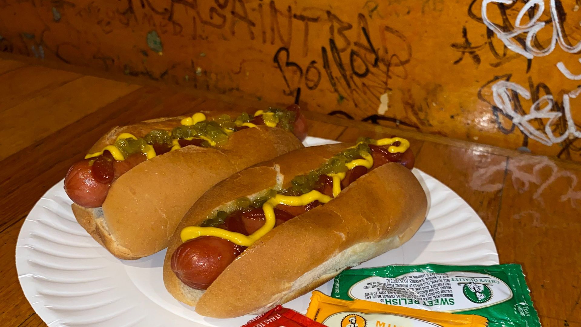 Two hotdogs