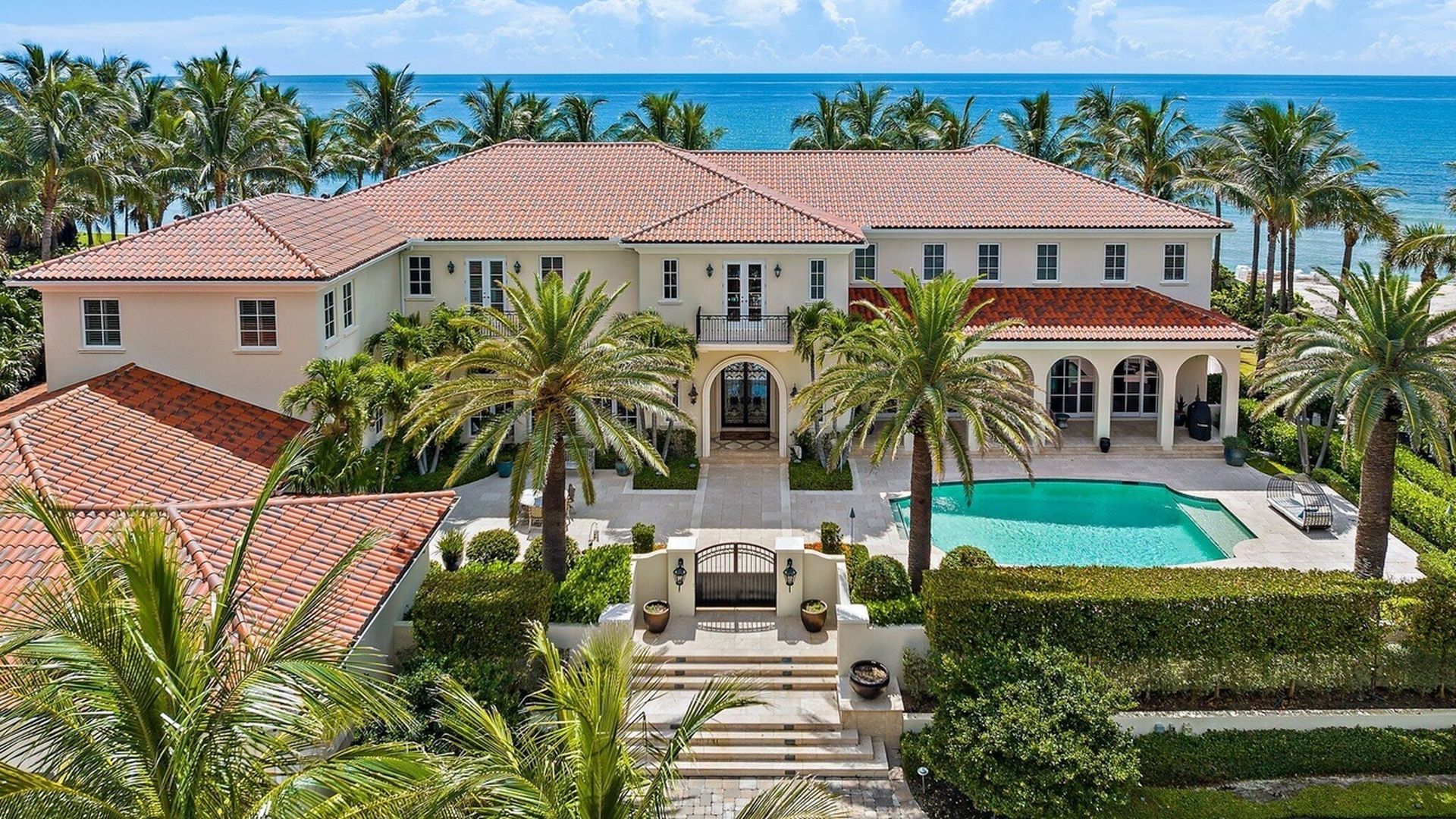 A large house on the water. 