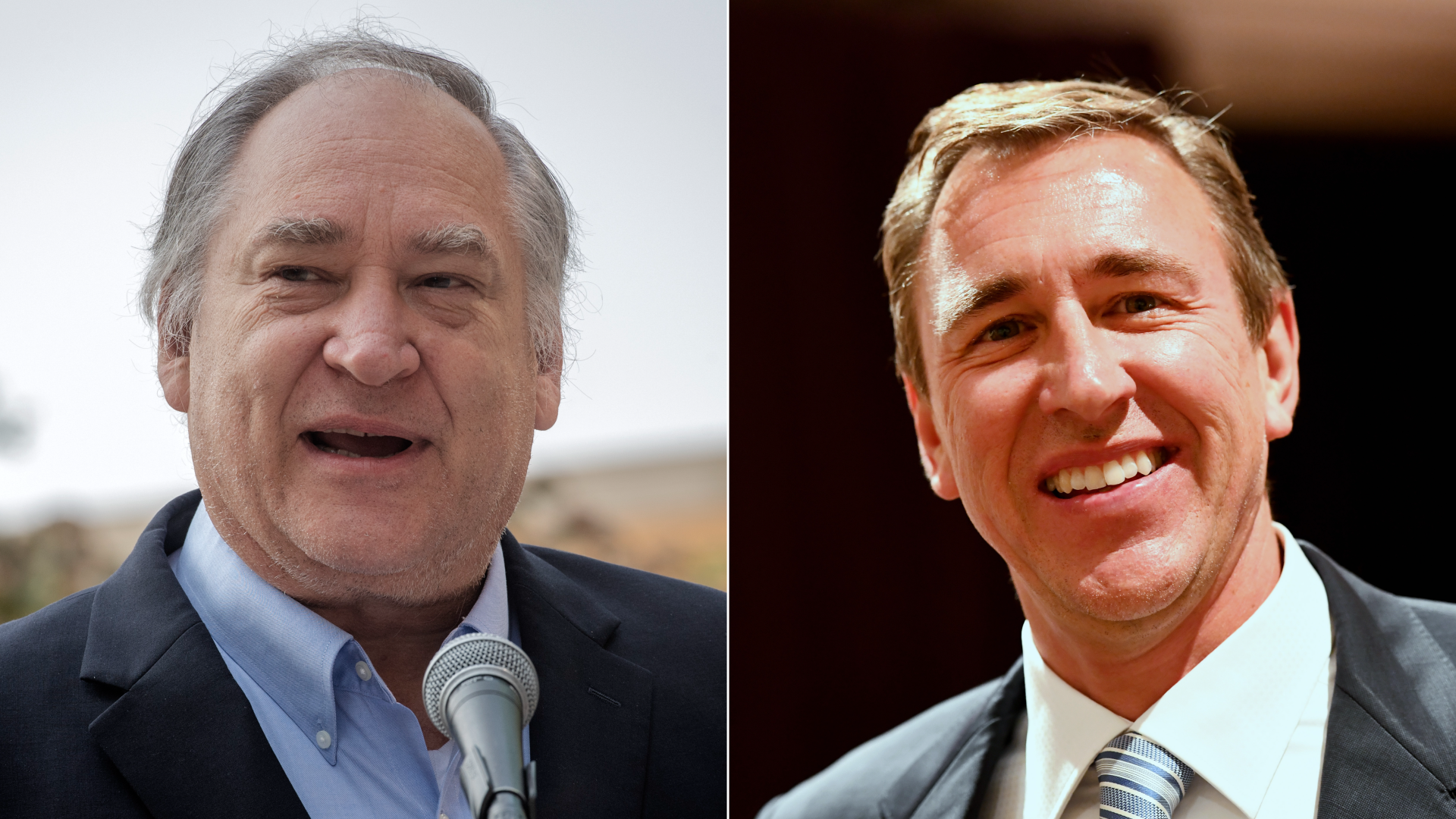 Marc Elrich and David Blair, side-by-side headshots