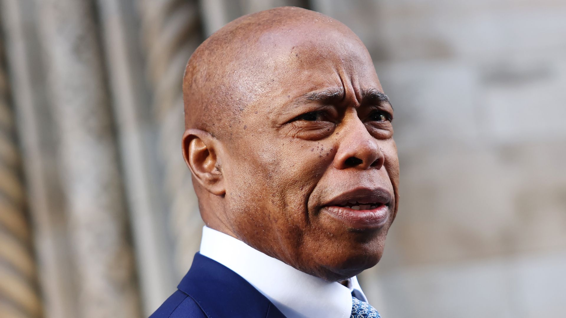 Mayor Eric Adams departs from NYPD Commissioner Jessica Tisch's "State of the NYPD" Address at Cipriani 42nd Street on January 30, 2025 in New York City. The Justice Department is reportedly in talks to drop its corruption case against Mayor Adams. Adams is schedule to stand trial on federal corrupt