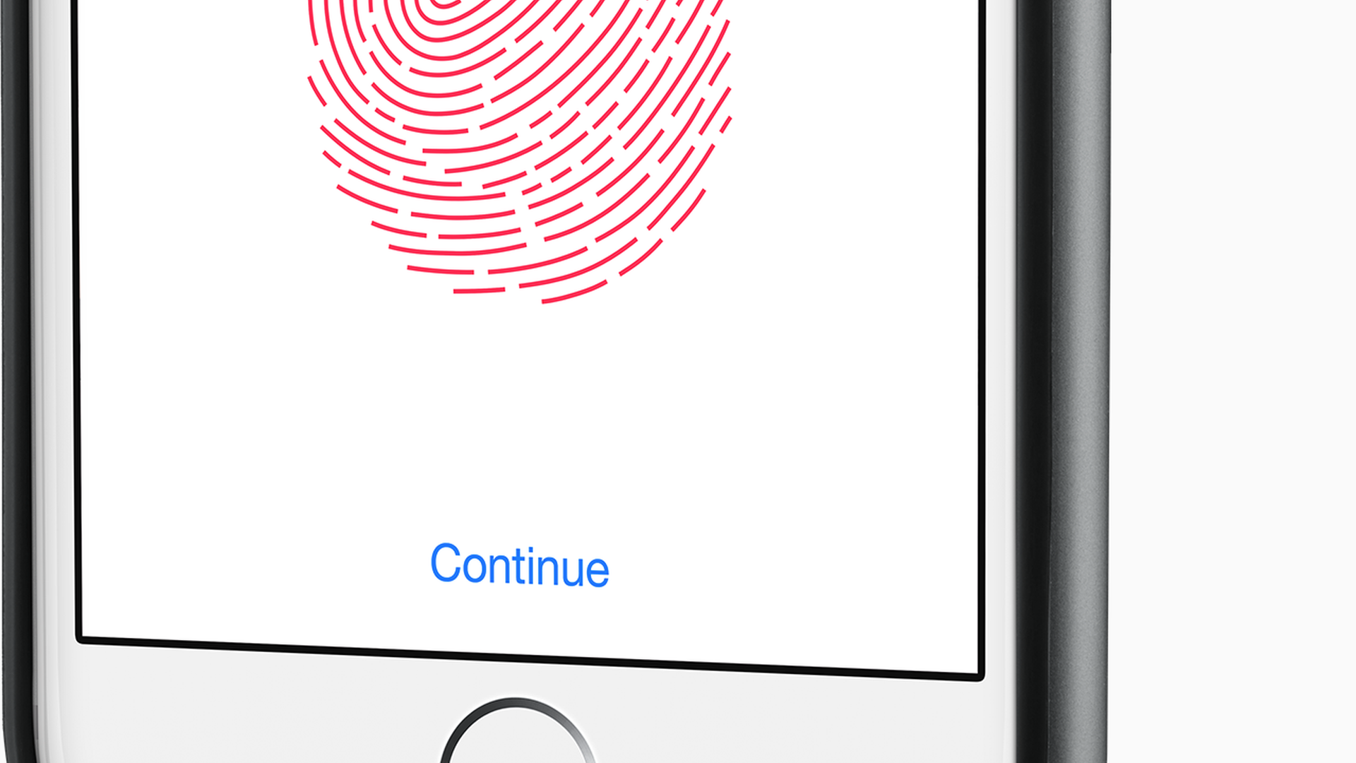 An image of an iPhone with TouchID fingerprint recognition