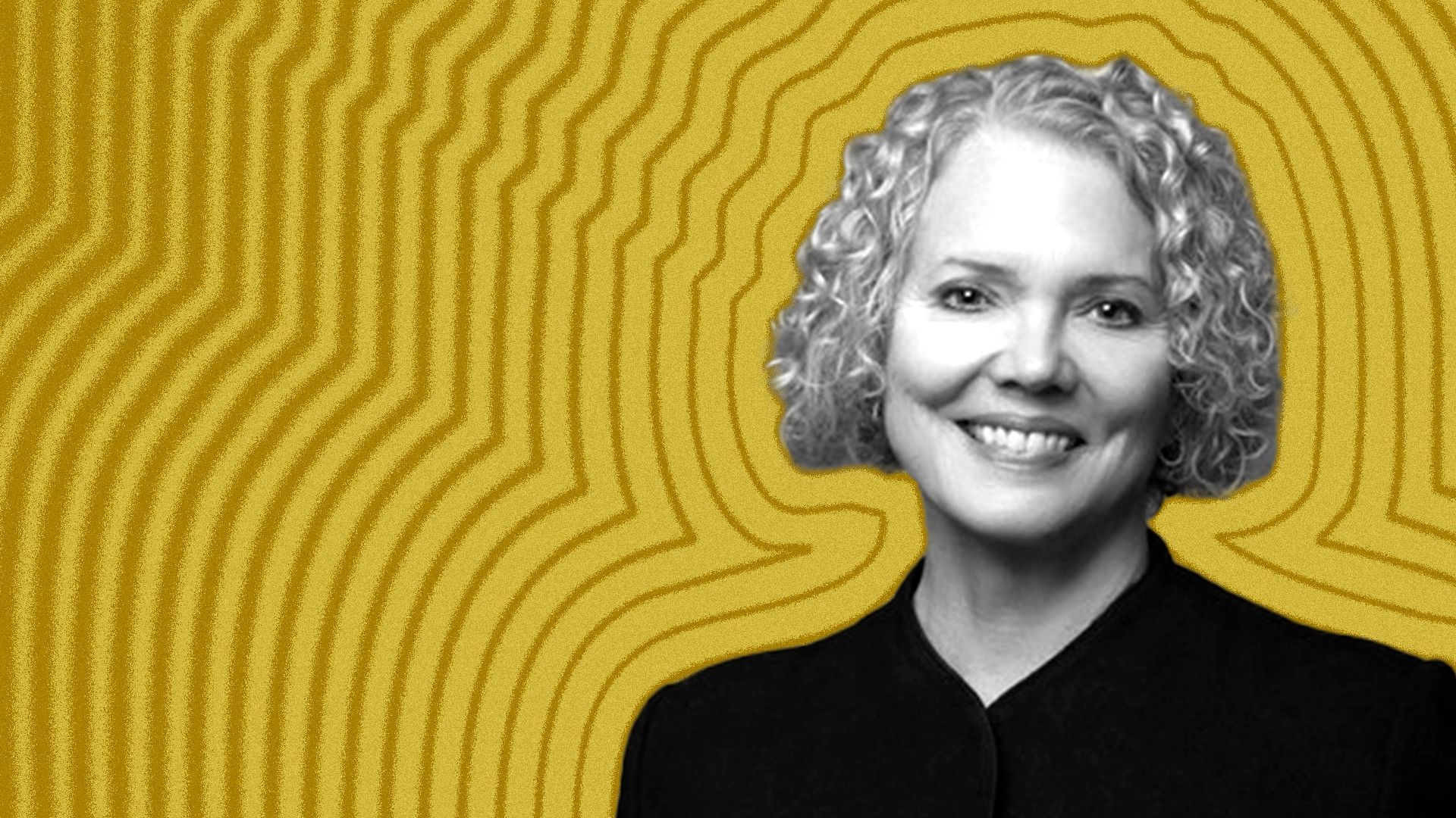 Photo illustration of Olivia Clark with lines radiating from her.