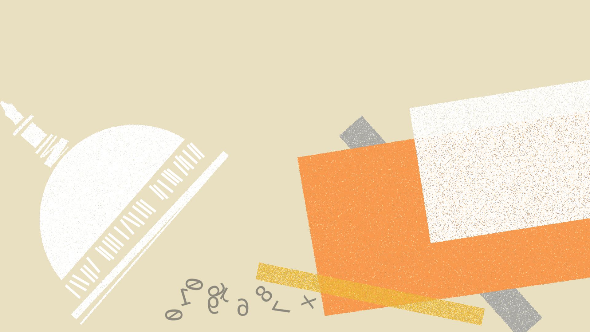 An abstract illustration of the Capitol building