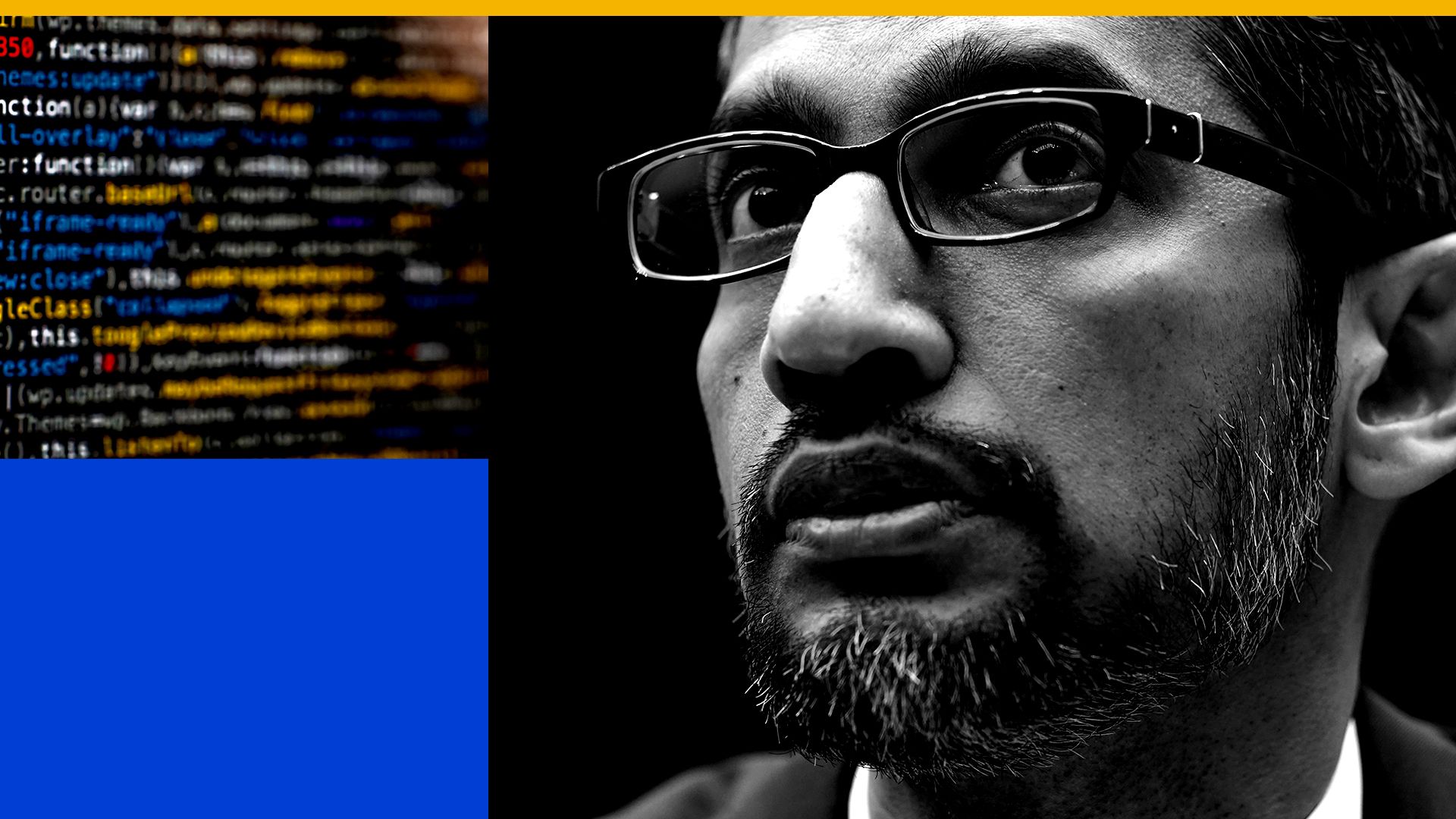 Illustration of Google CEO Sundar Pichai