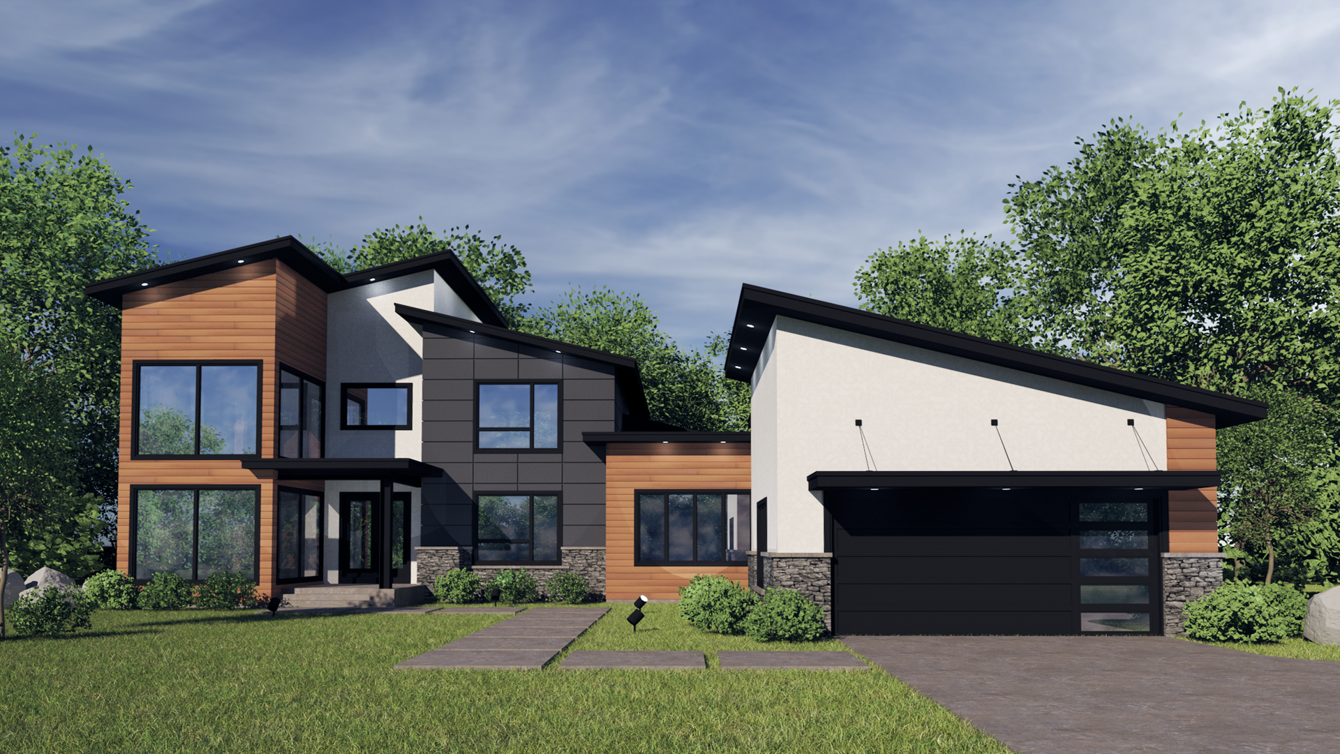 A rendering of a $2 million custom build overlooking Deer Lake that's one of the 2022 "Dream Homes." 