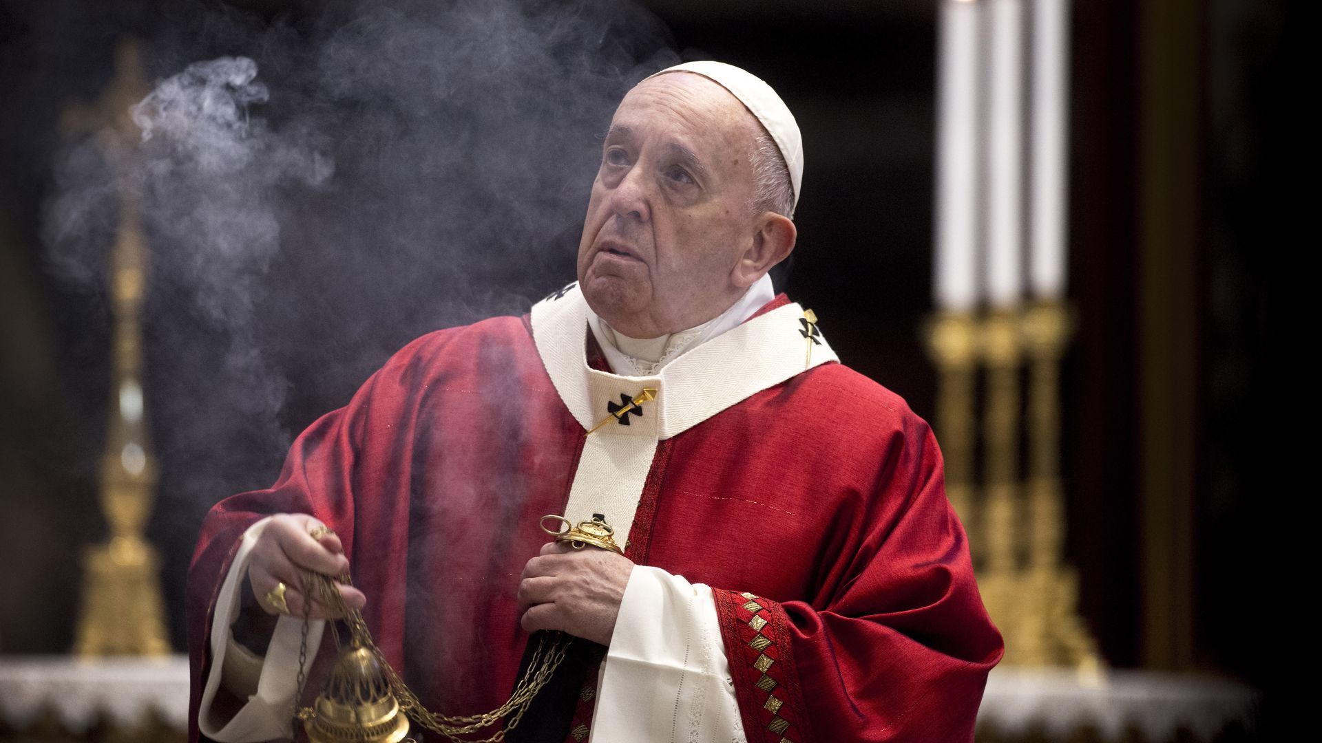 Pope Francis during Holy Mass