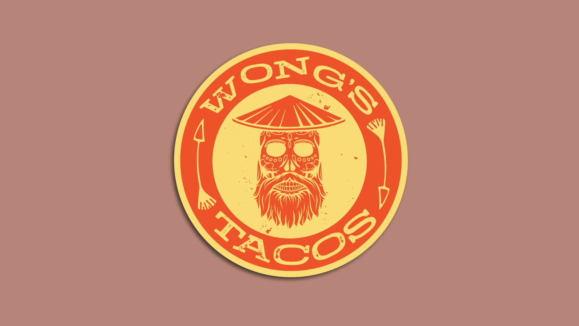 A logo that says Wong's Tacos