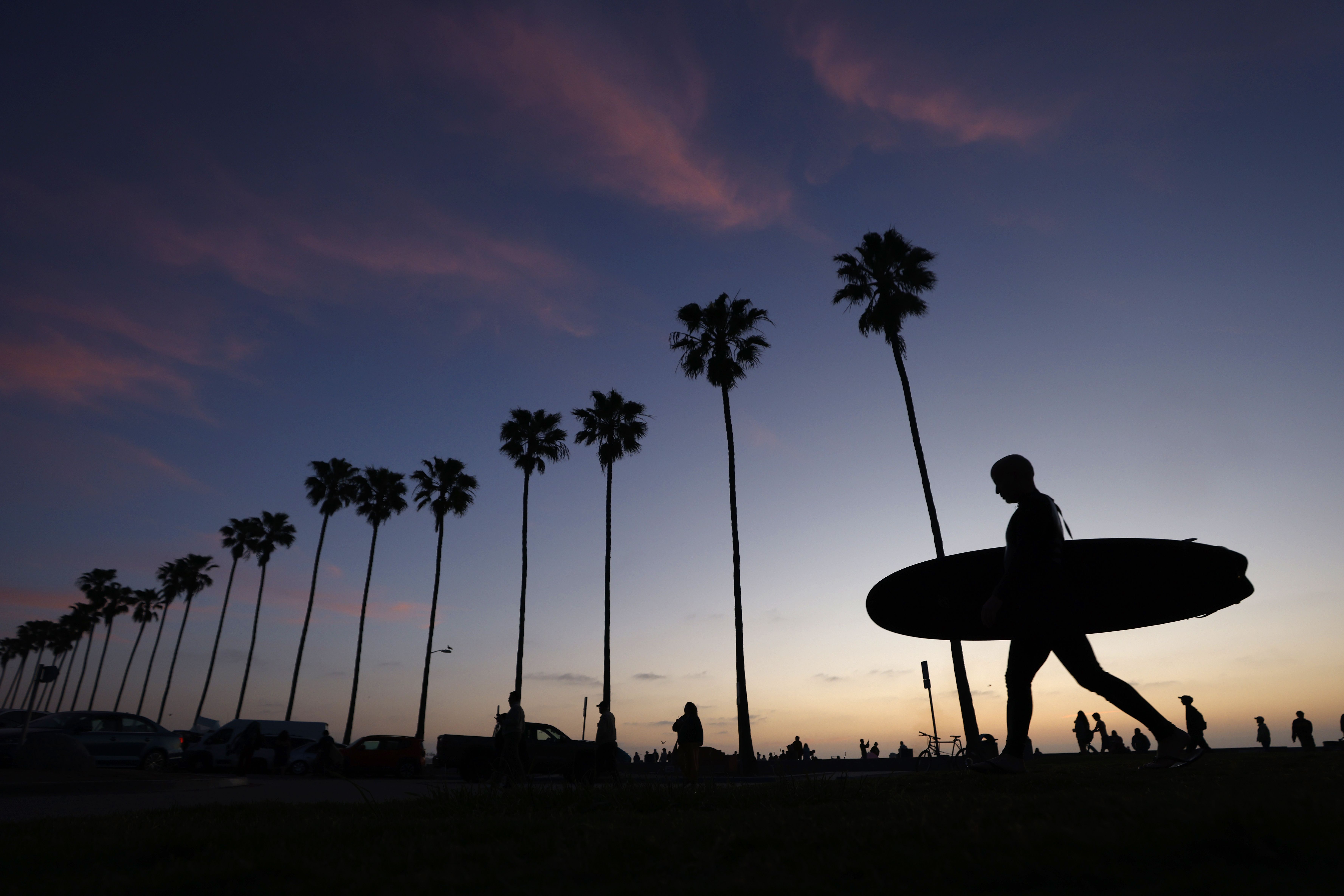 Surfer silhouette
