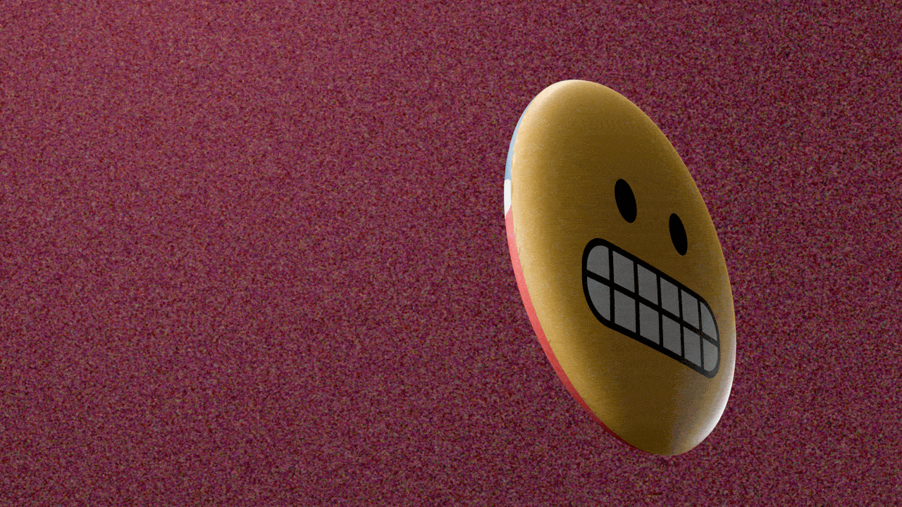 Animated illustration of a rotating campaign button with a campaign design on one side reading "GEN Z" above "MILLENNIALS," and a grimacing emoji on the other.