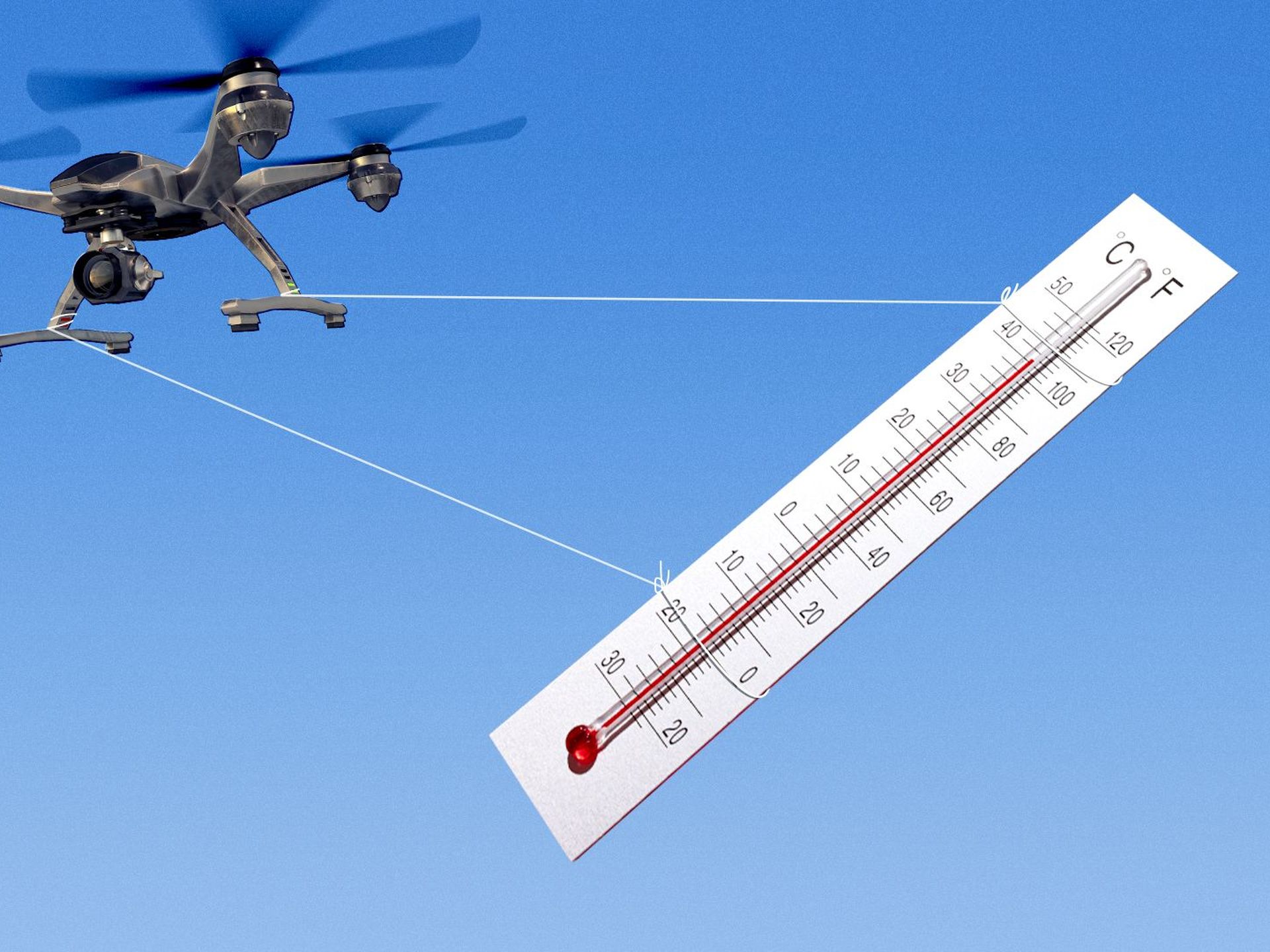 Using small drones to measure wind speeds in