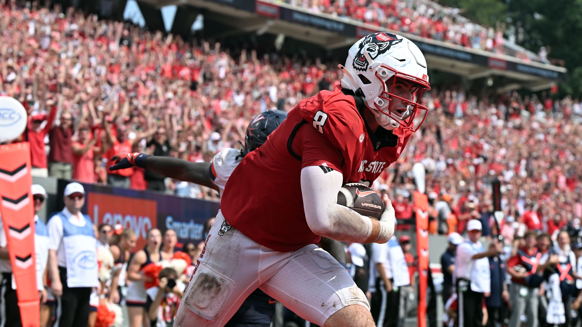 N.C. State linebacker Cian Slone last week against UVA.  Photo: Katherine Gawlik/Icon Sportswire via Getty Images