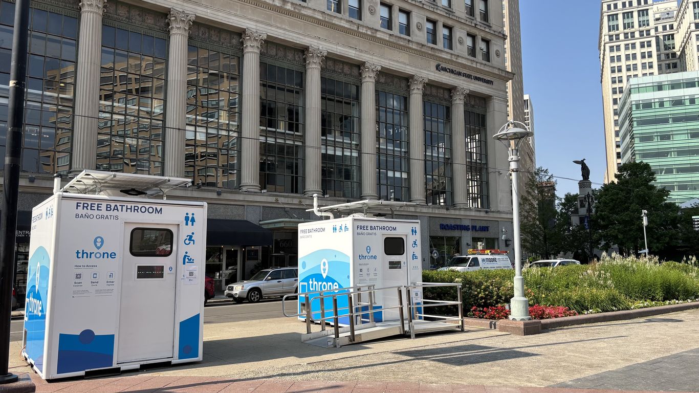 Restroom Detroit Downtown Detroit gets new free public bathrooms - Axios Detroit