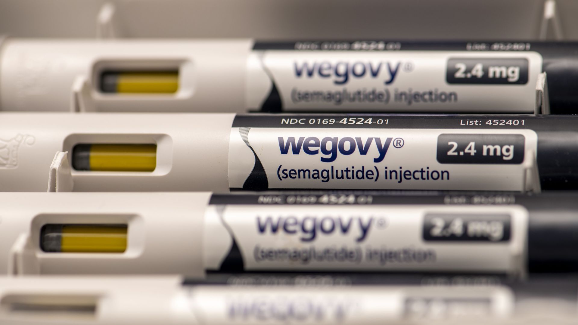 A picture of Wegovy injection devices.