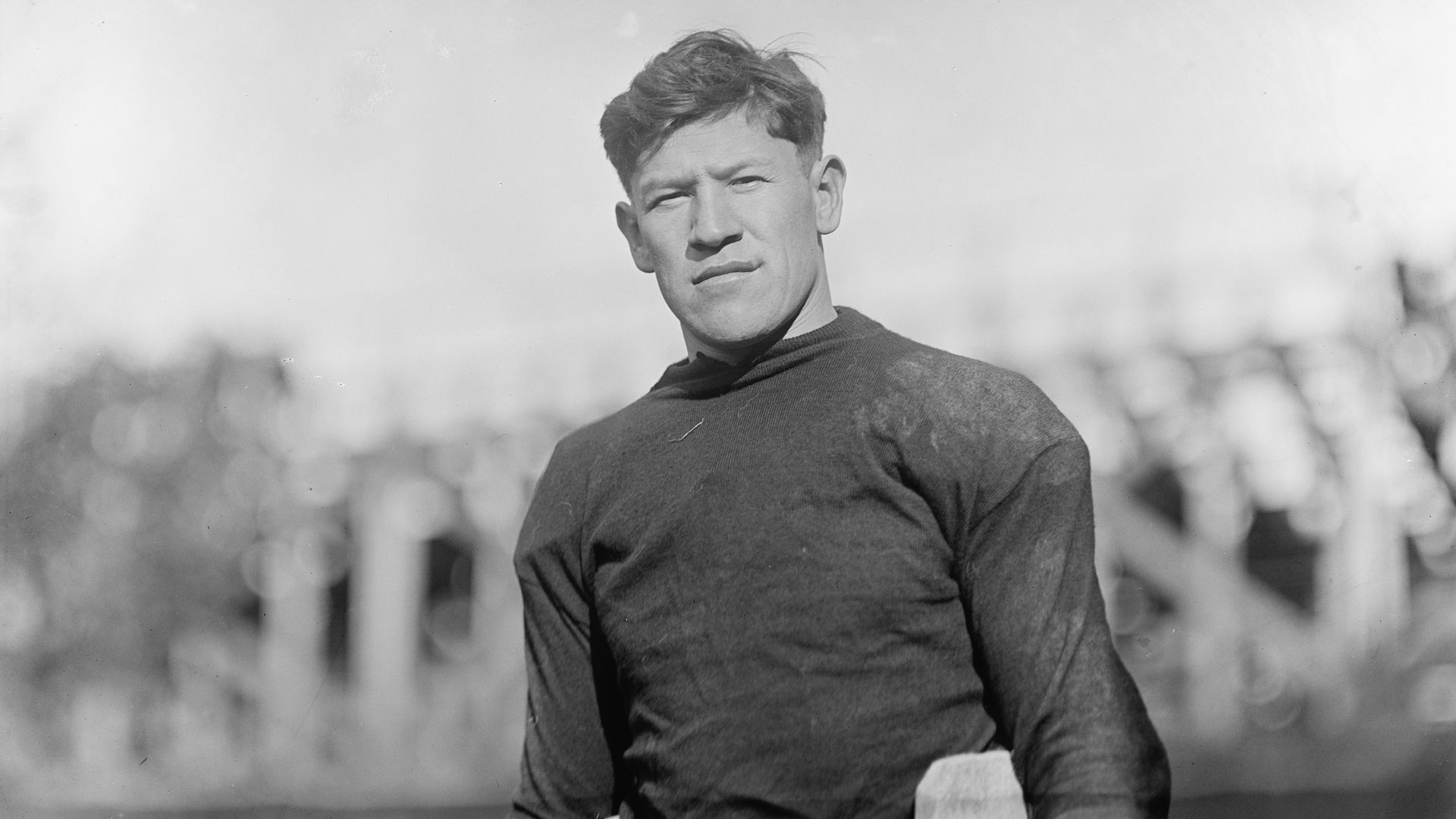 Jim Thorpe as an American football player.