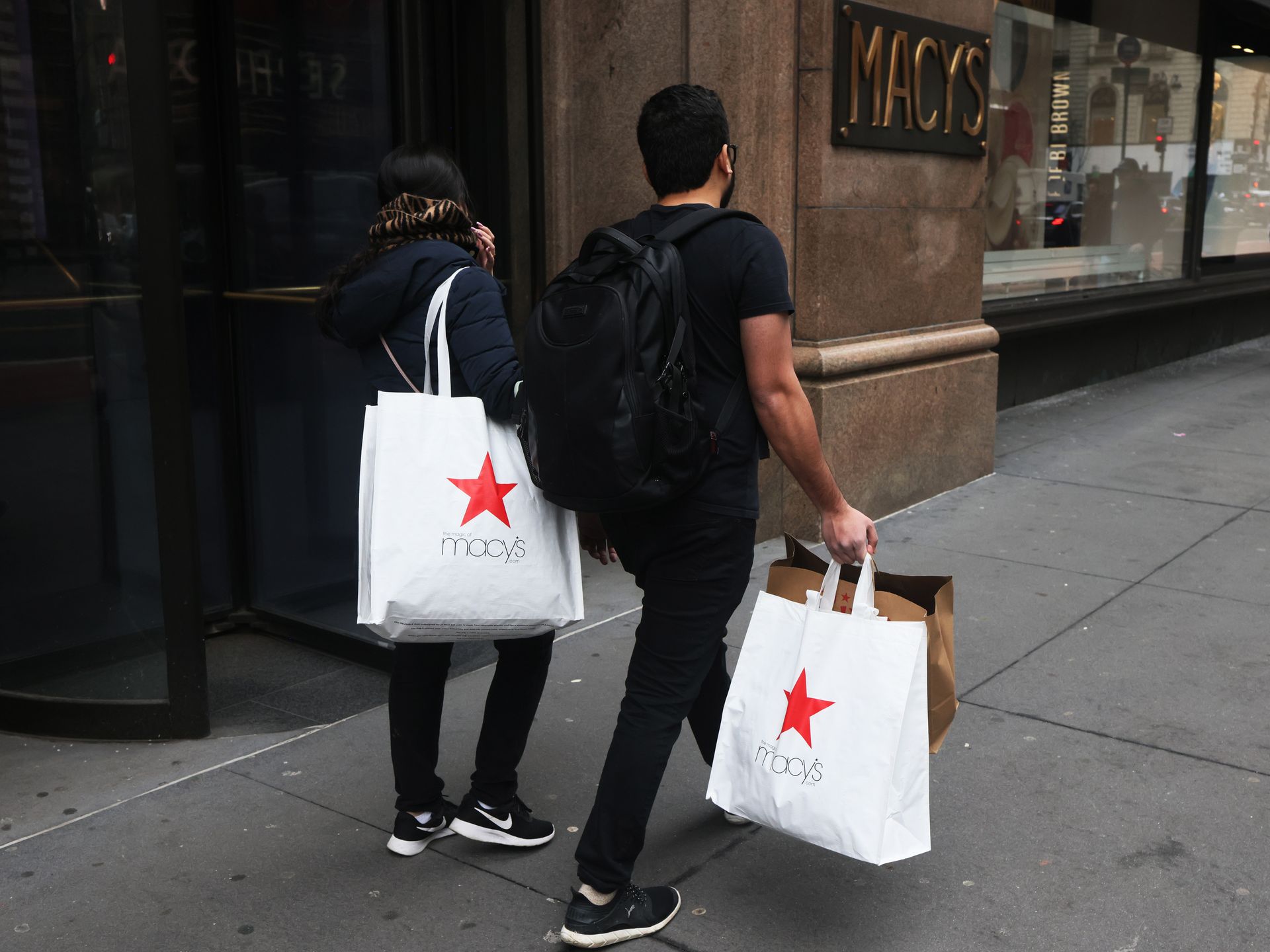 Macy's sales shopping bag