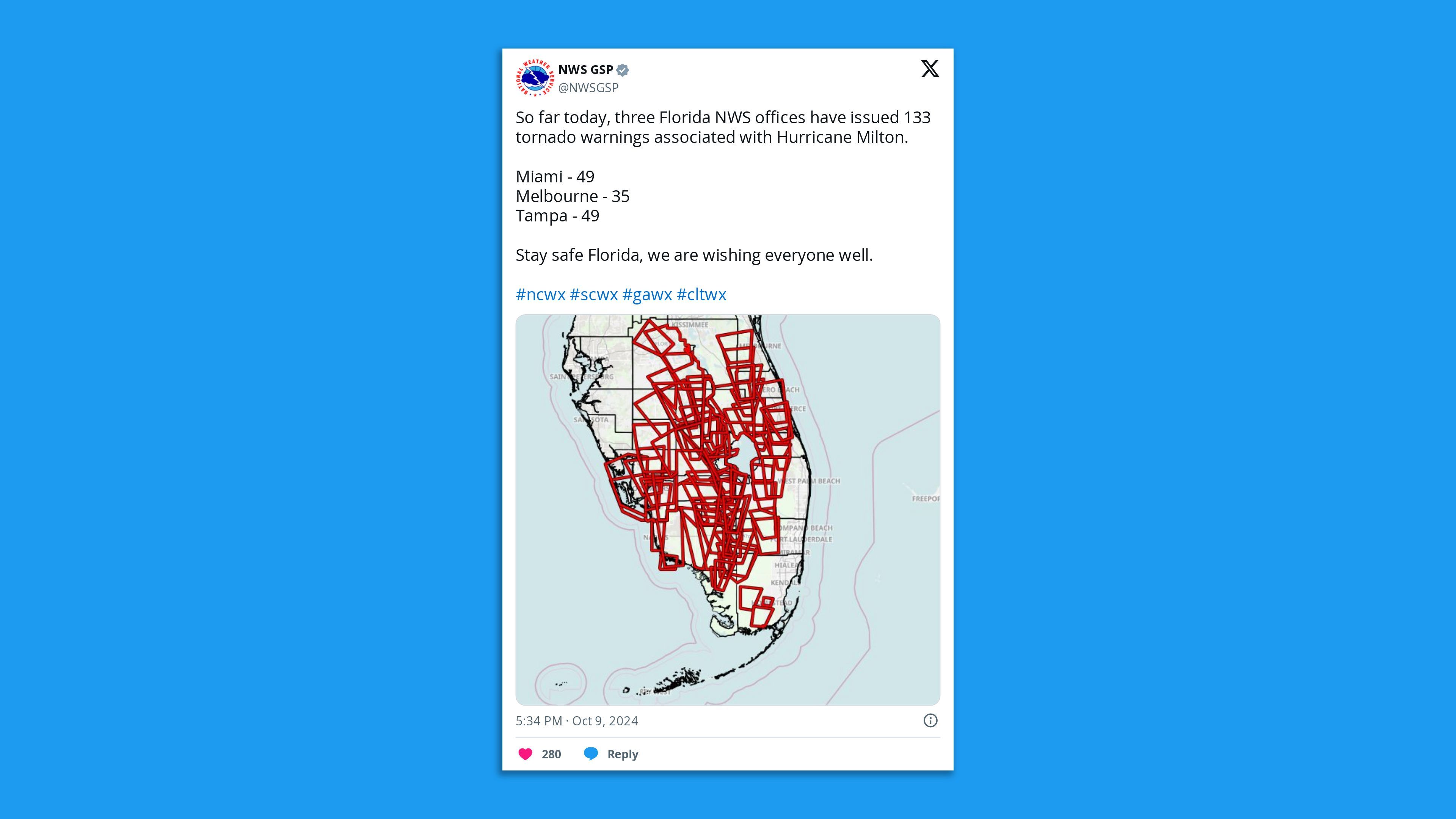Hurricane Milton nears Florida as "dangerous major hurricane"