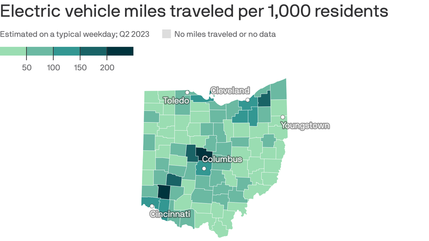 Ohio's electric vehicle hotspots, mapped Axios Columbus