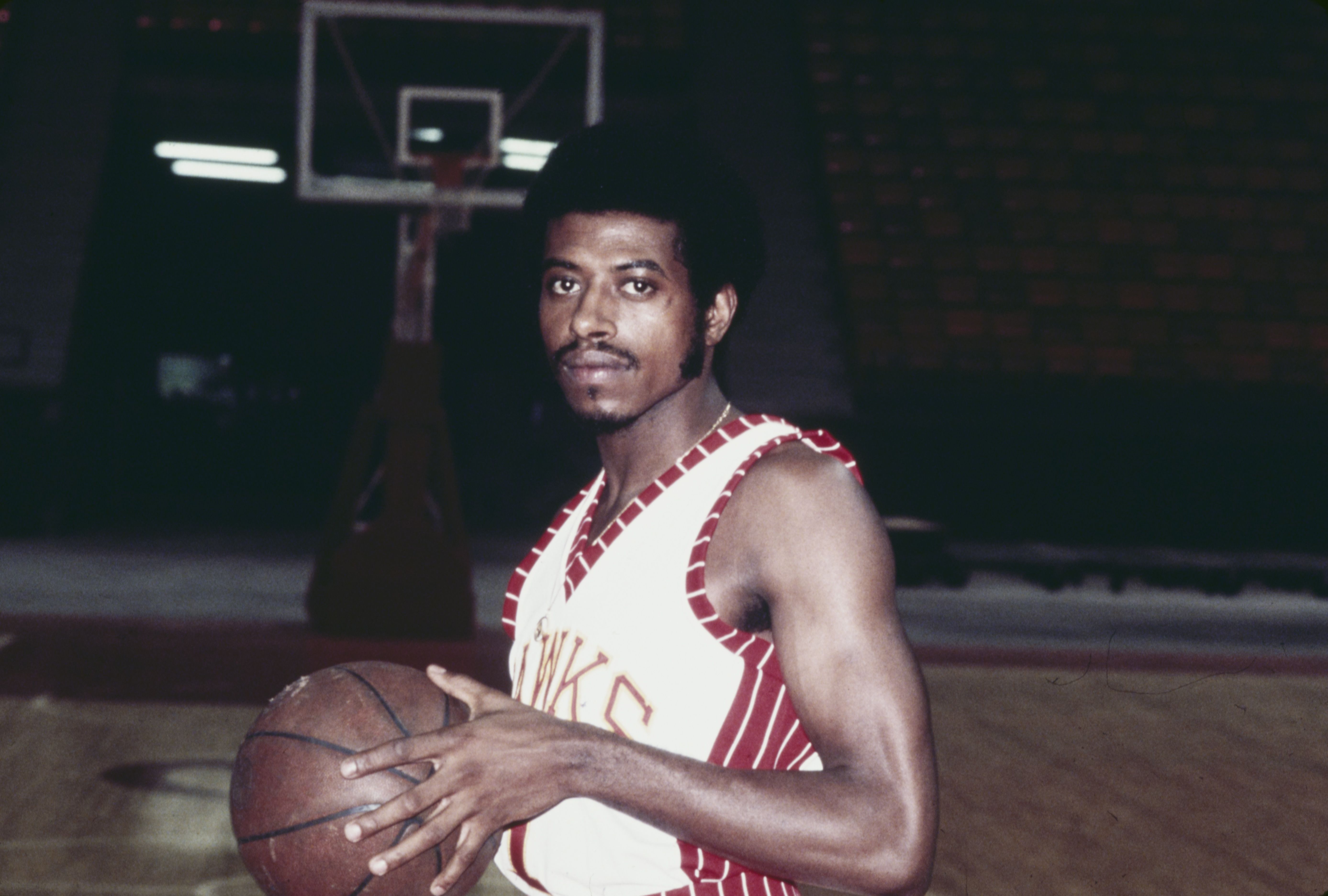 Dean Meminger (1948 - 2013) of the Atlanta Hawks pictured in 1974. (Photo by UPI/Bettmann Archive/Getty Images)