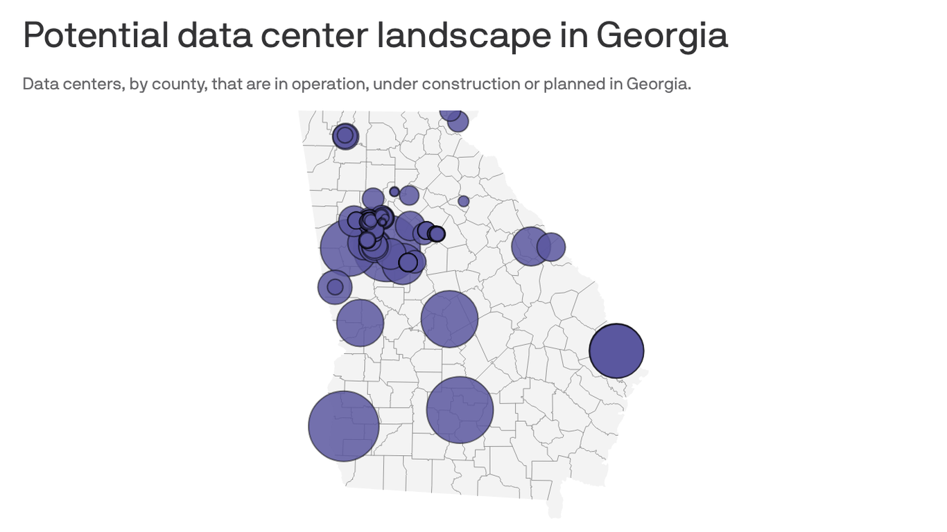 Georgia's Data Center Boom Set to Nearly Quadruple Power Capacity