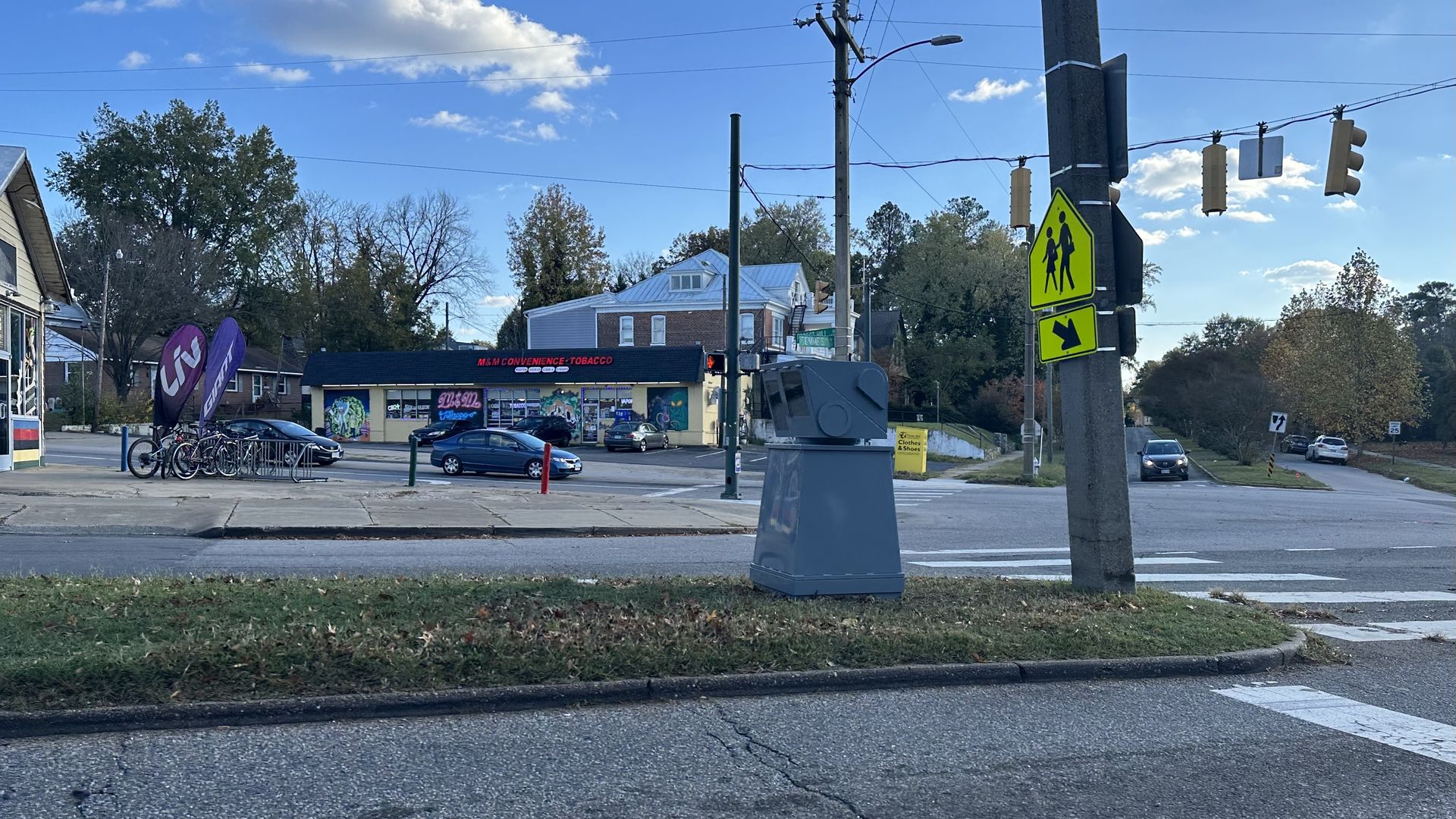 a speed camera on a median in south richmond 