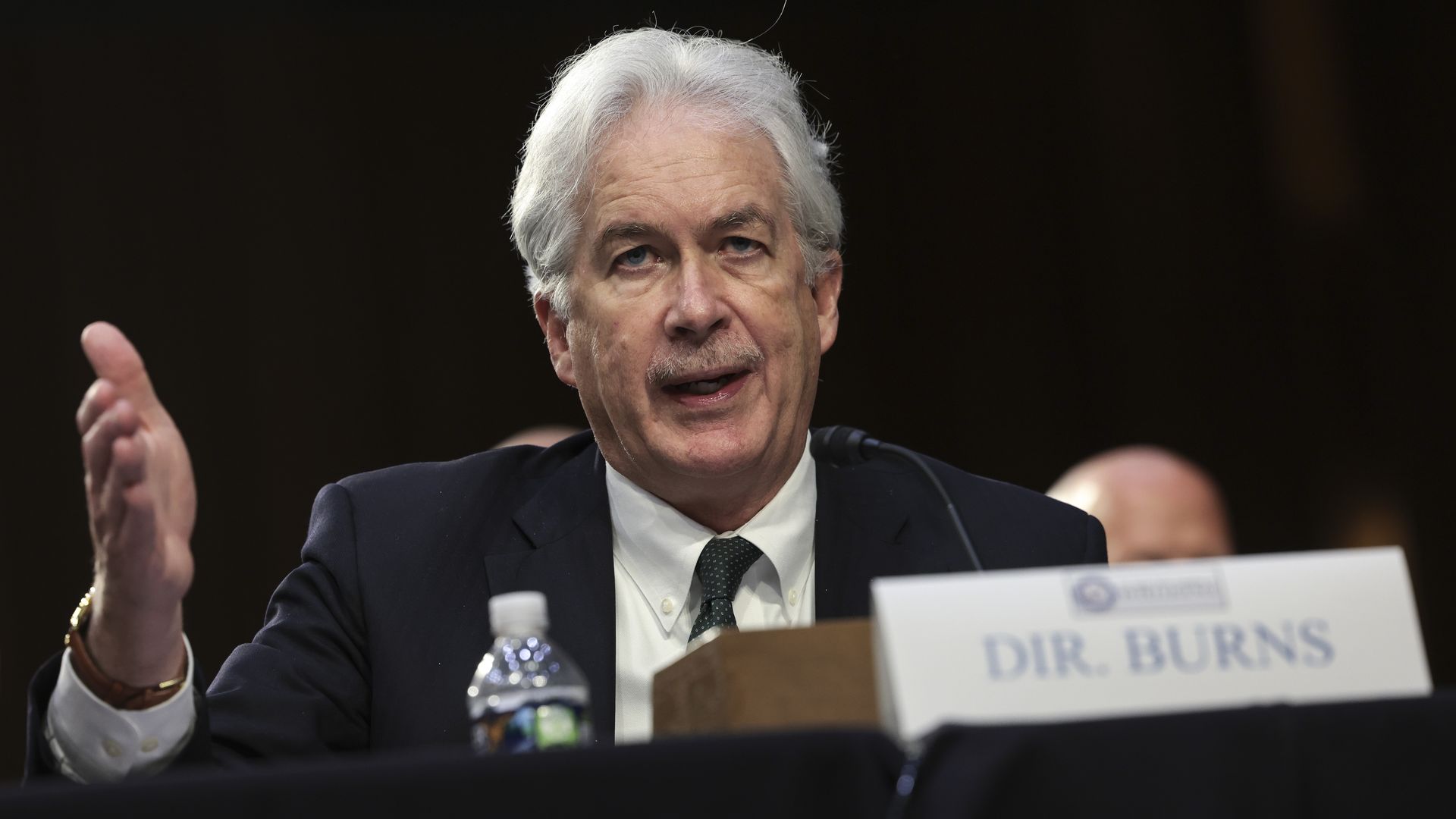 Central Intelligence Agency (CIA) Director William Burns testifies before the Senate Intelligence Committee on March 10, 2022 in Washington, DC.
