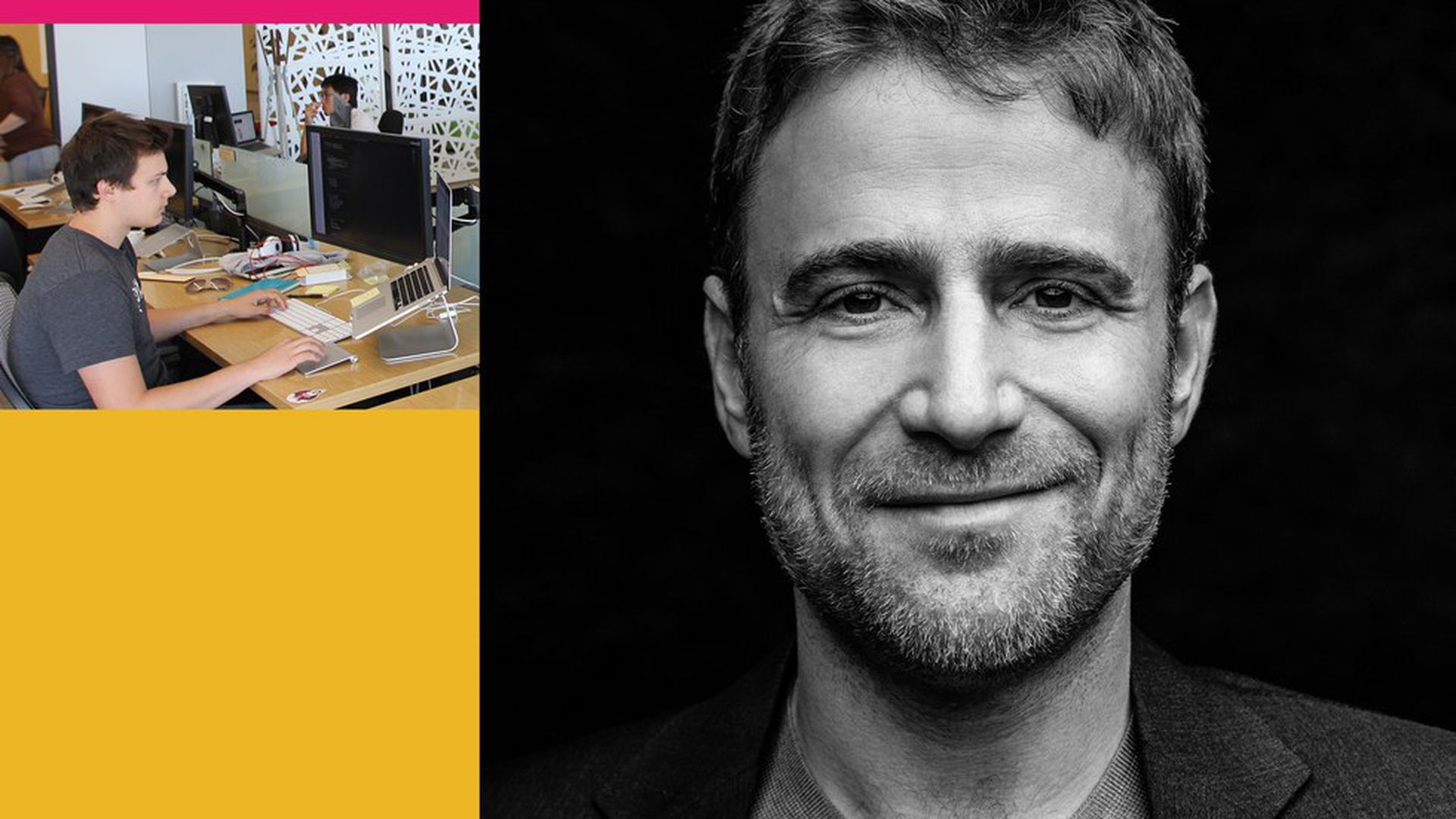 Illustration of Slack CEO Stewart Butterfield
