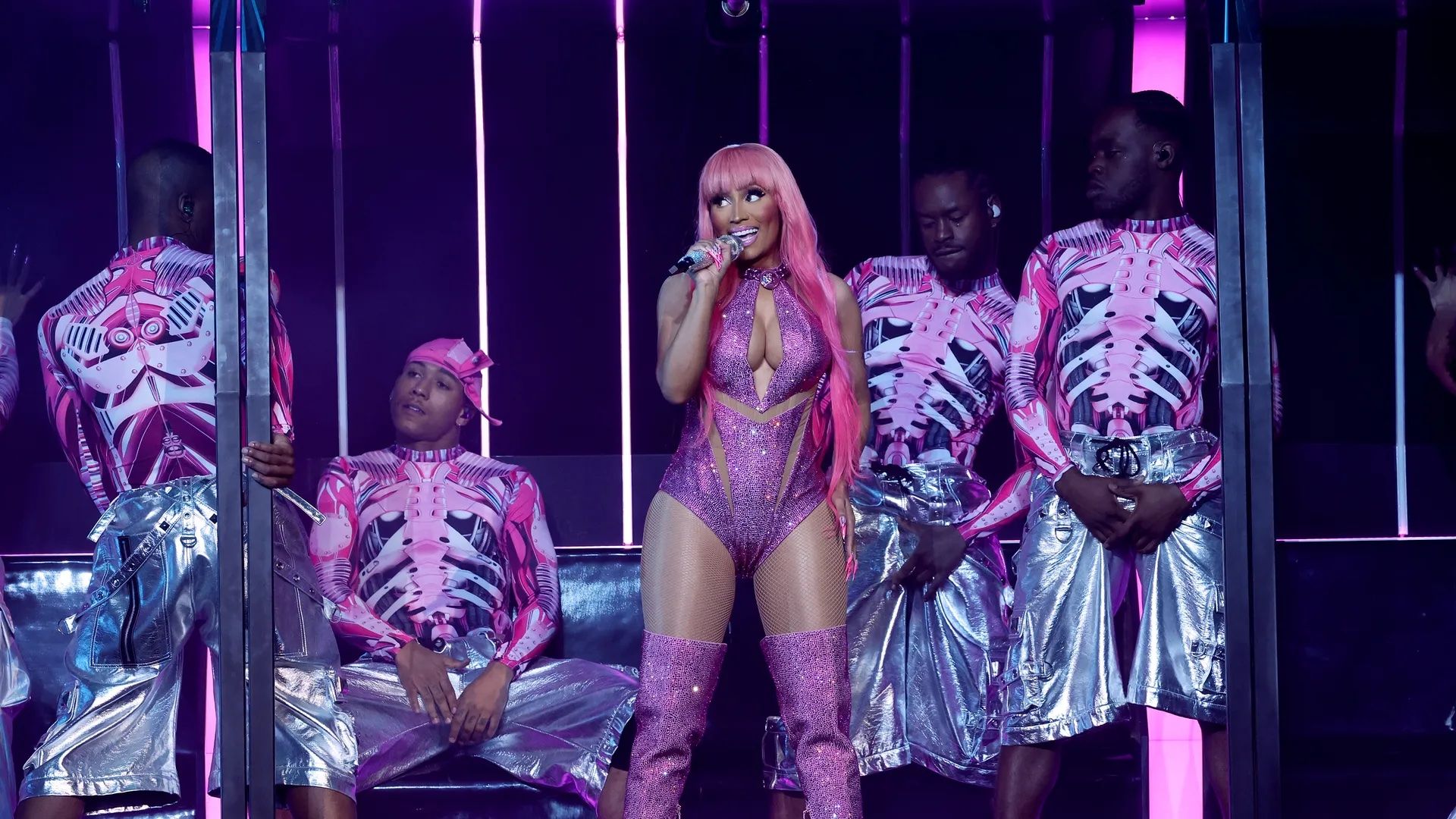 Nicki Minaj on stage while on tour in March.