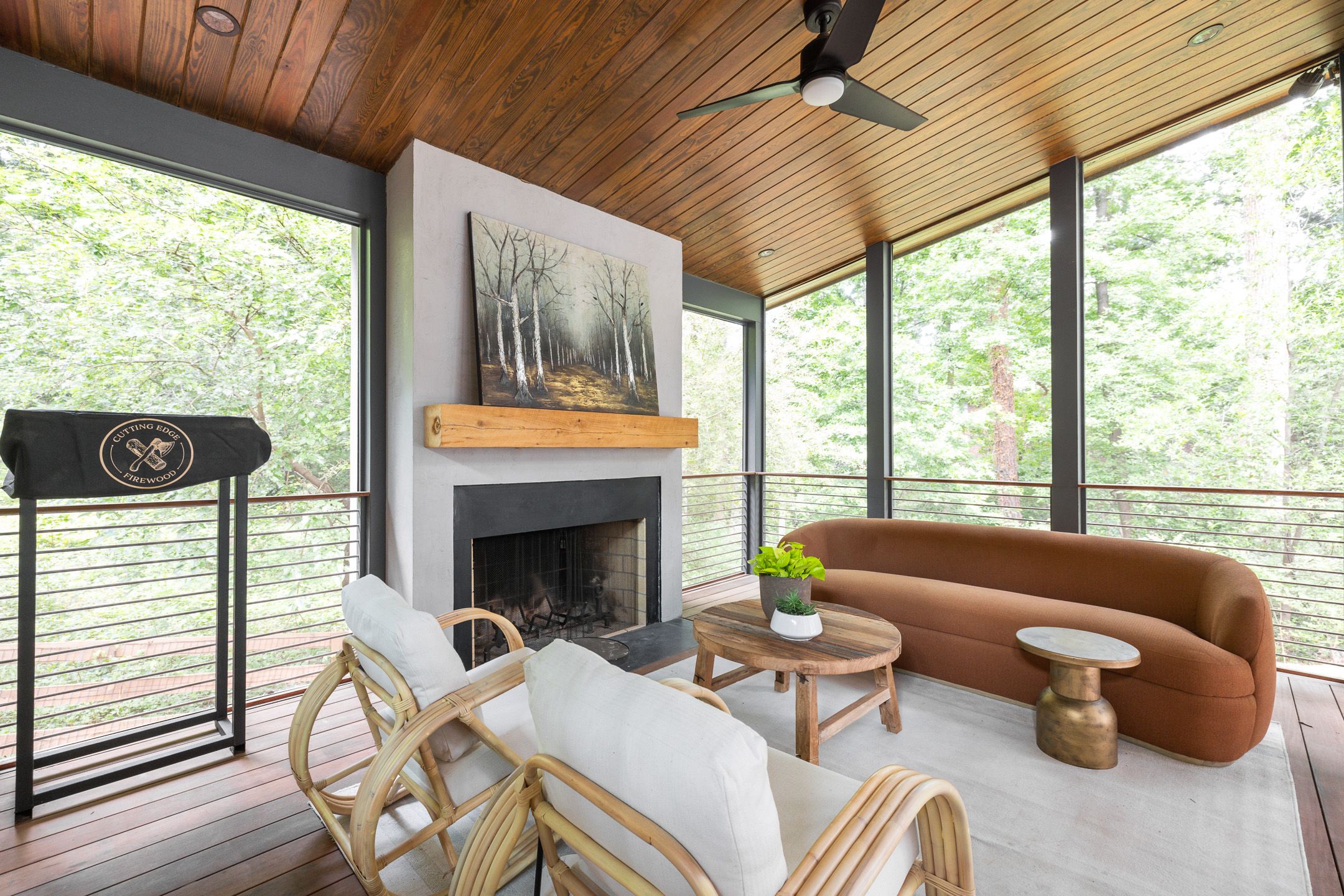 View of the backyard patio.