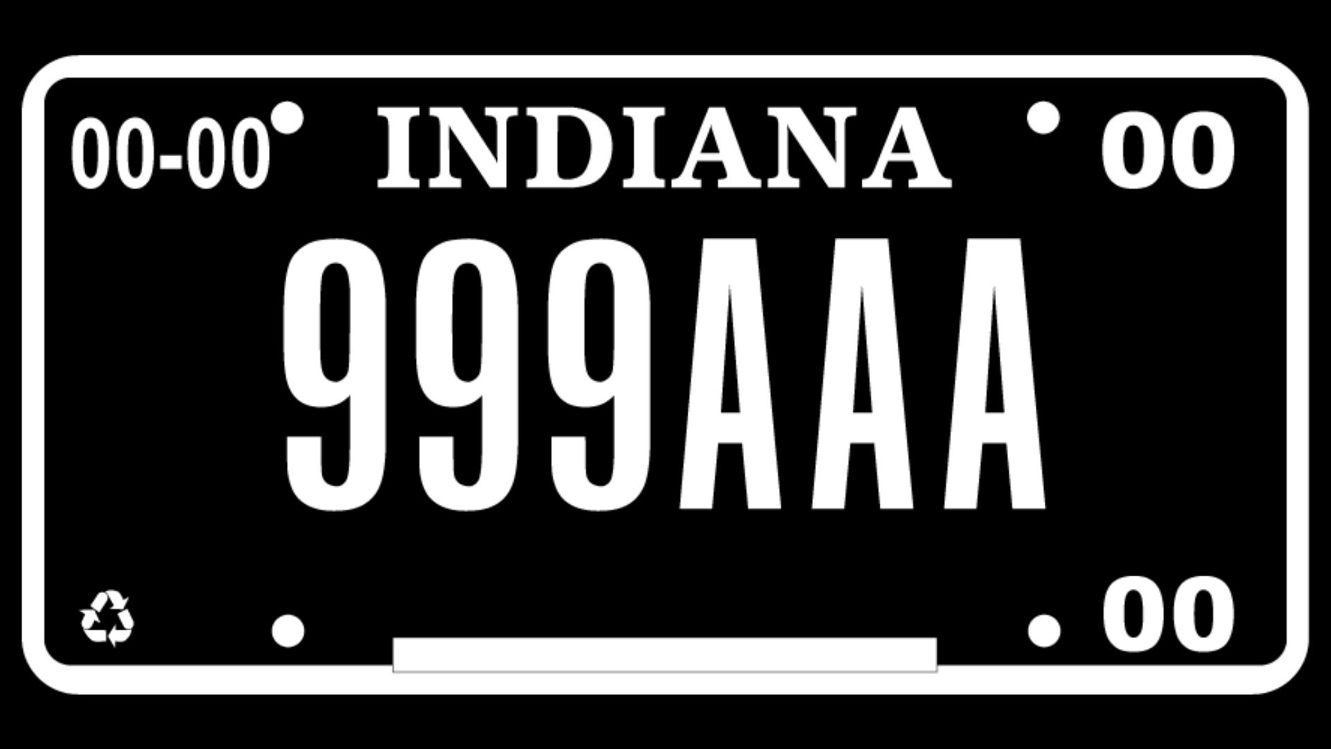 Indiana "Blackout" license plate sales start hot in 2025 - Axios ...