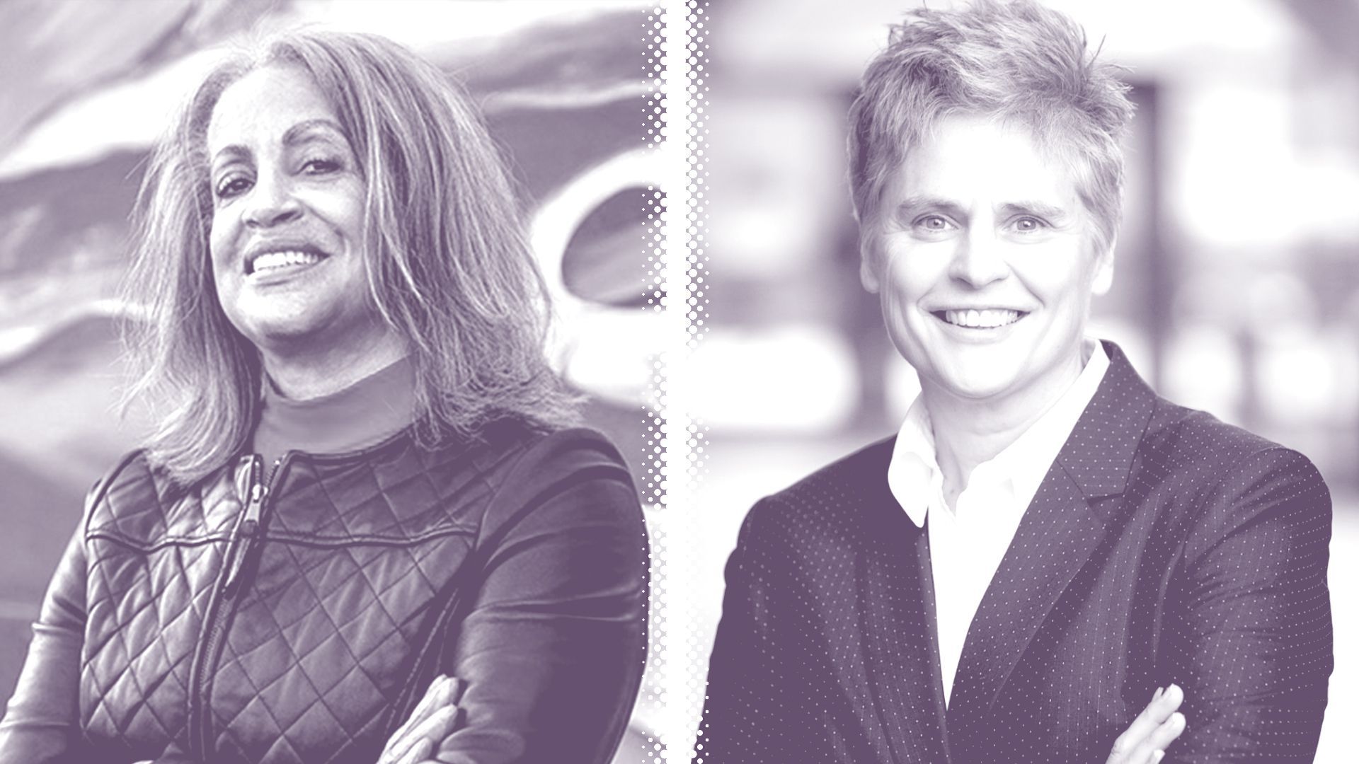 Photo illustration of Martha Holton Dimick and Mary Moriarty.